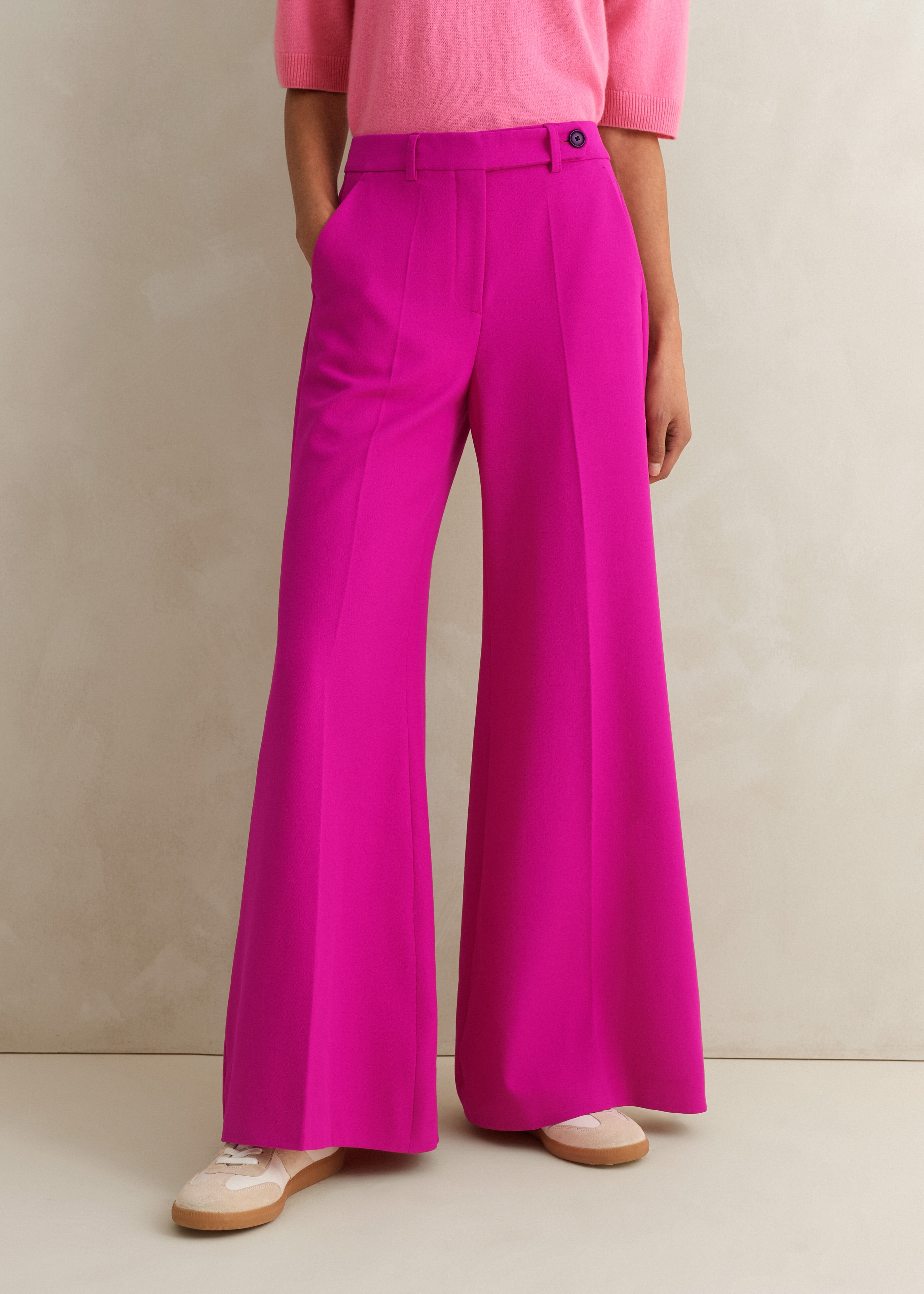 Wide-Leg Flare Pant Electric Pink