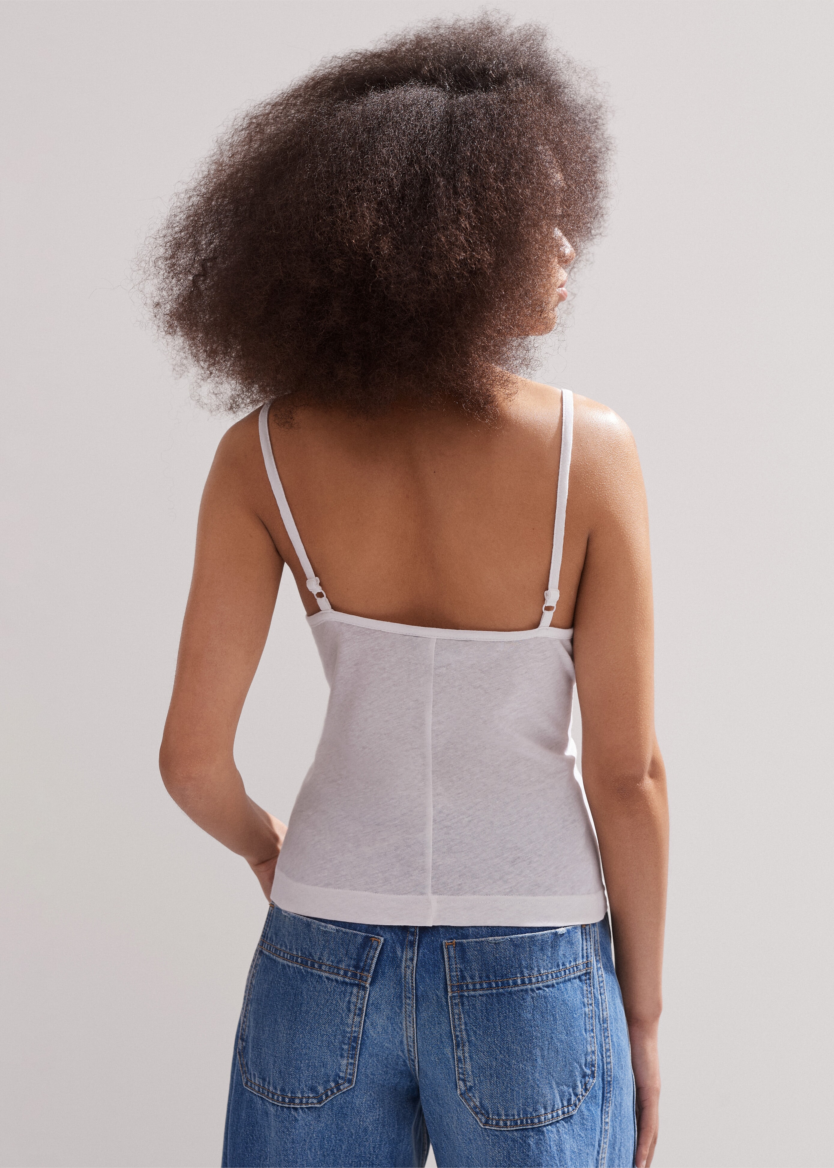 Shop Me+em Linen Lace Layering Cami In Soft White