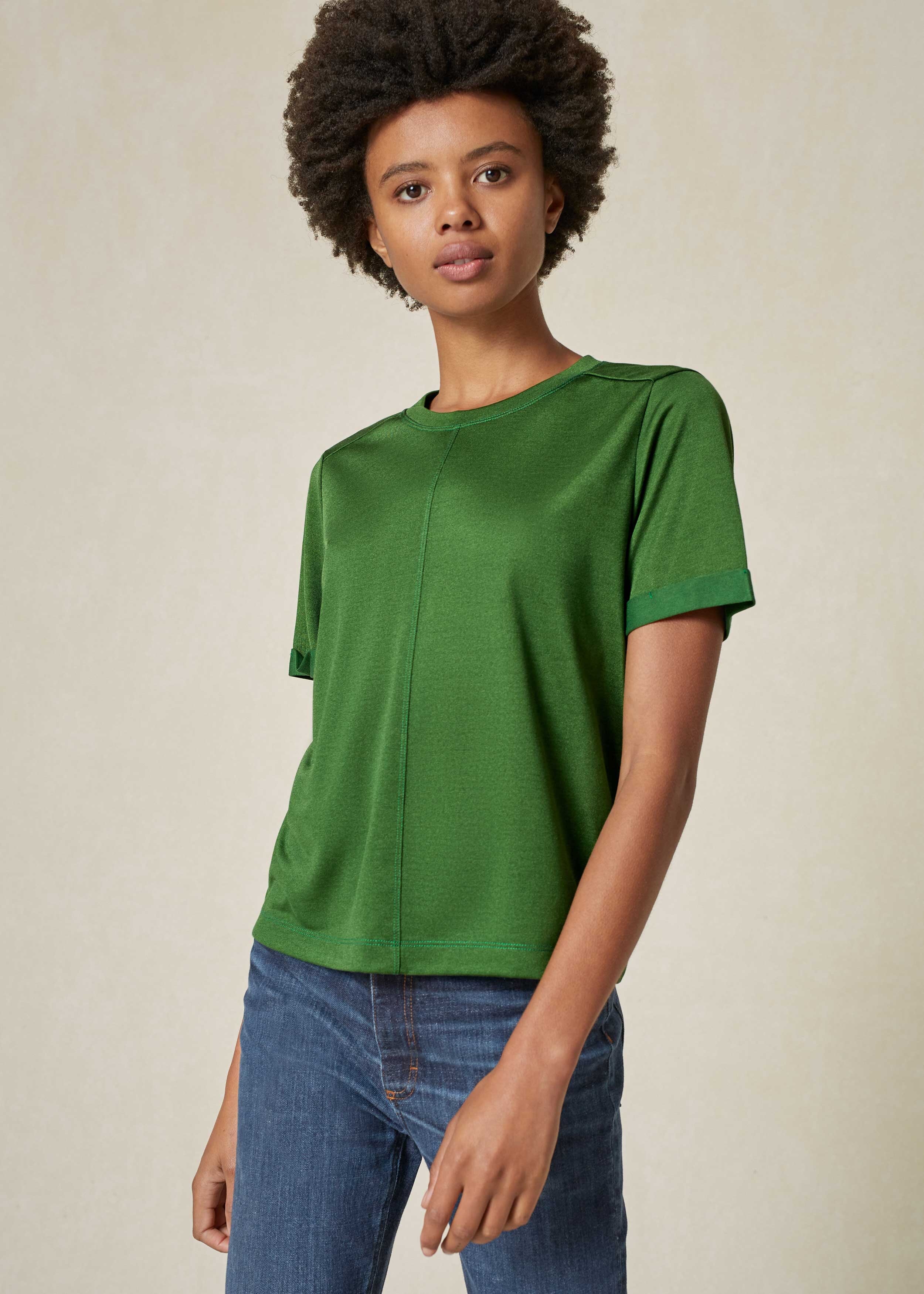 AM-PM Luxe Boxy Top Leaf Green