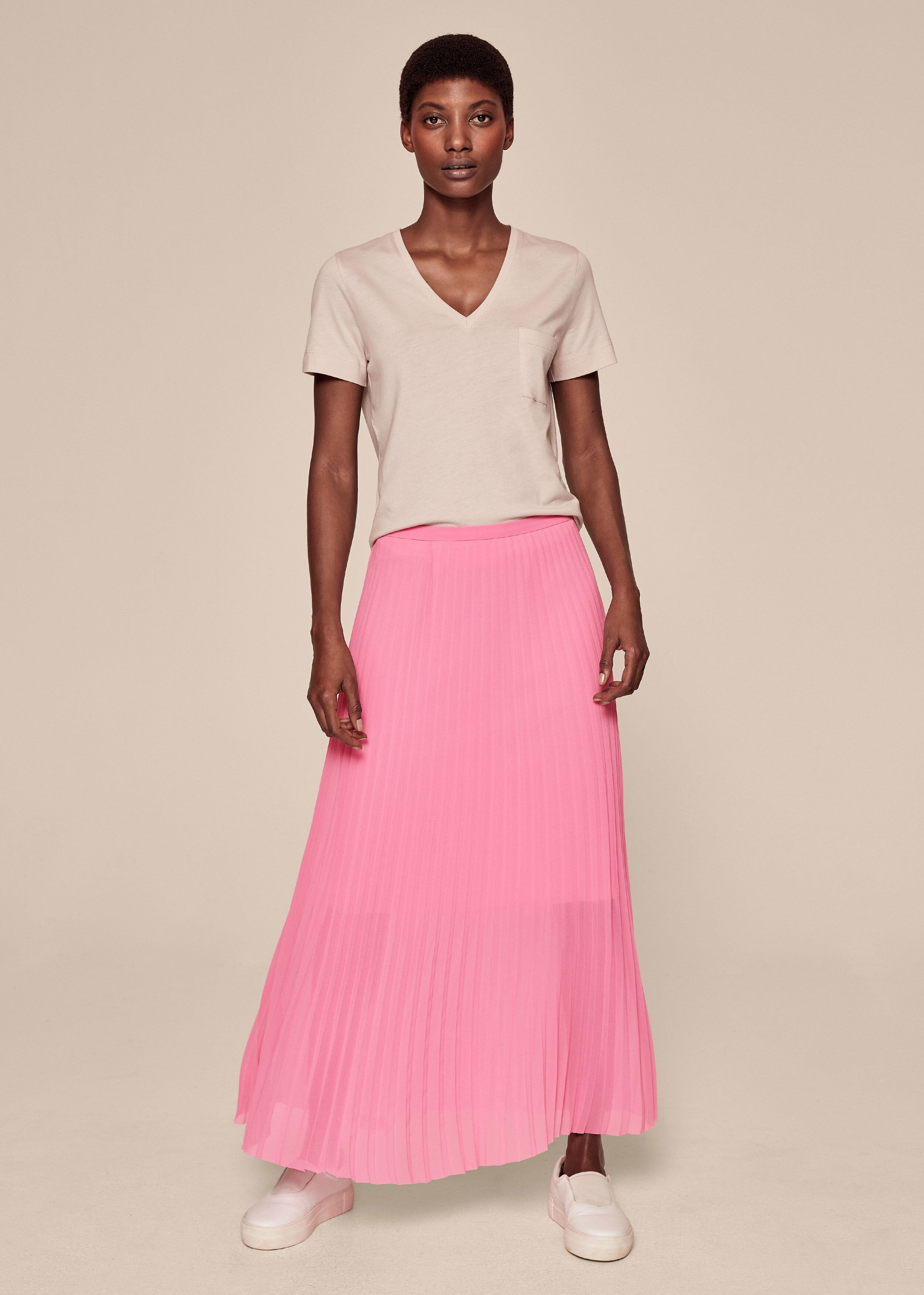 Me and em on sale pink pleated skirt