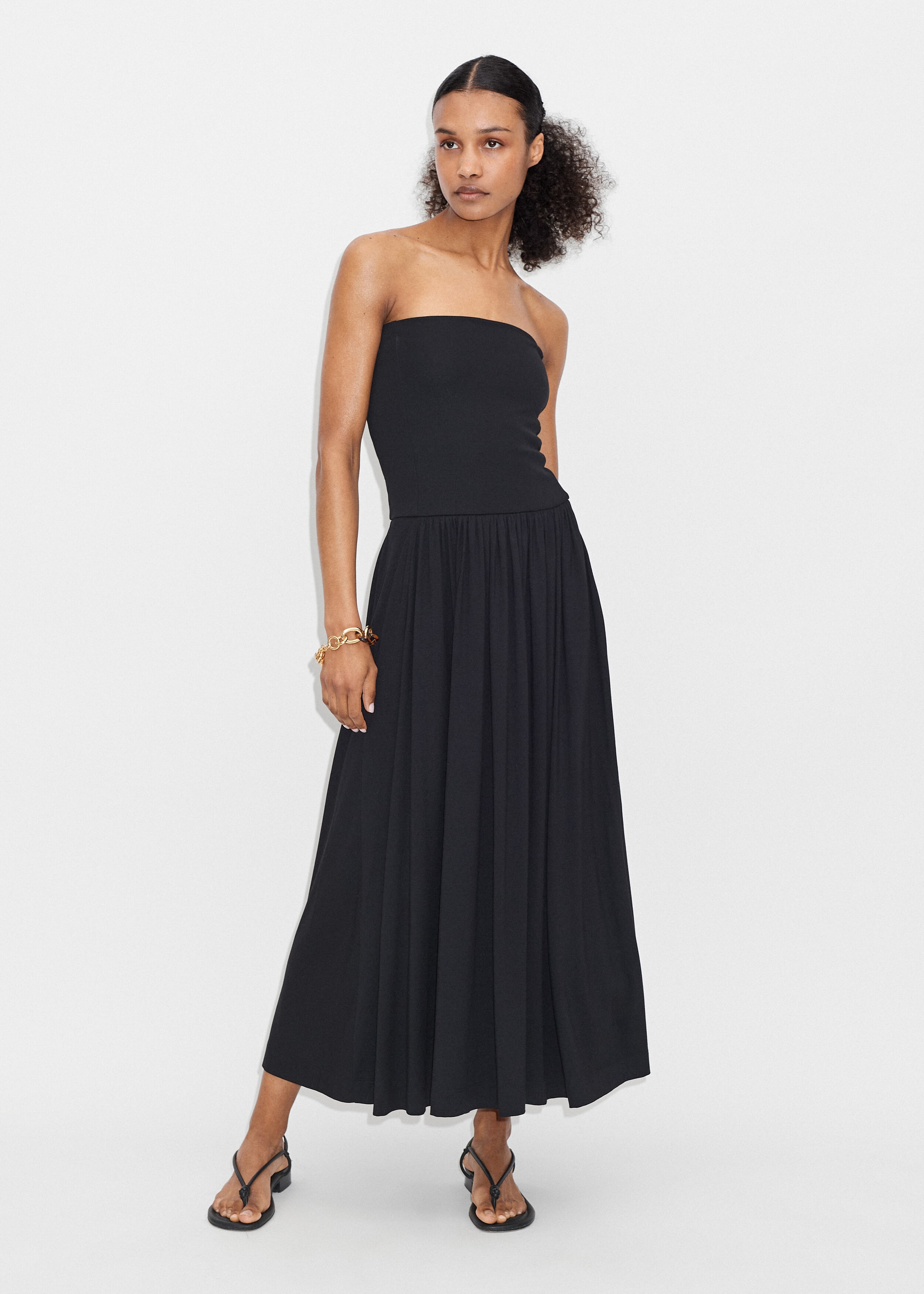 Modal 2-in-1 Bandeau Dress Black