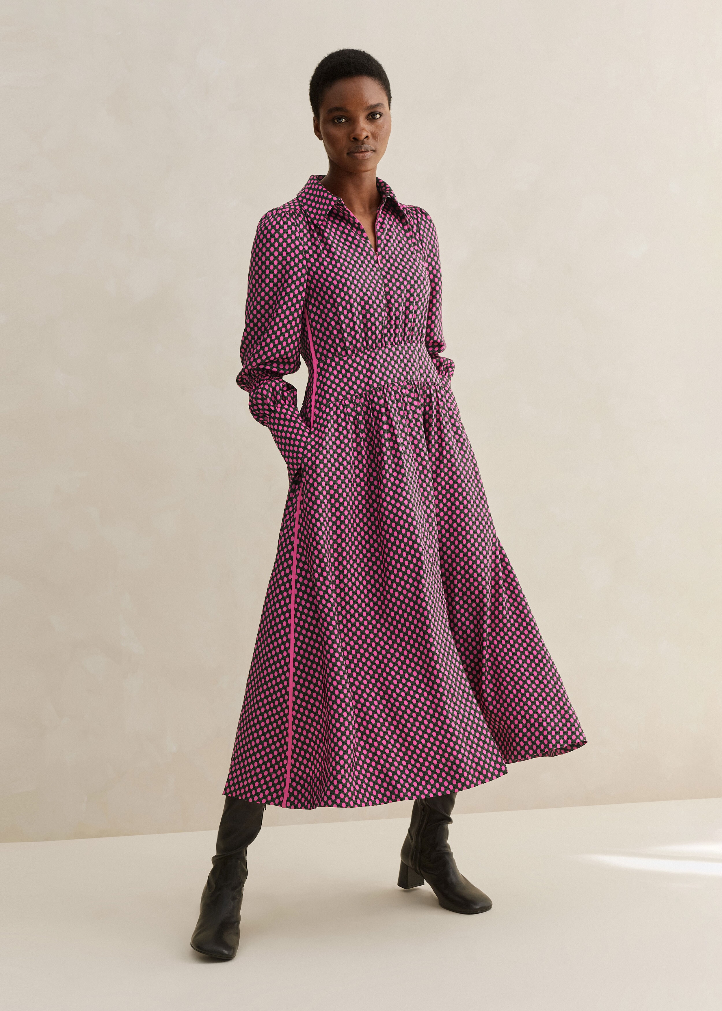 Dotted hotsell shirt dress