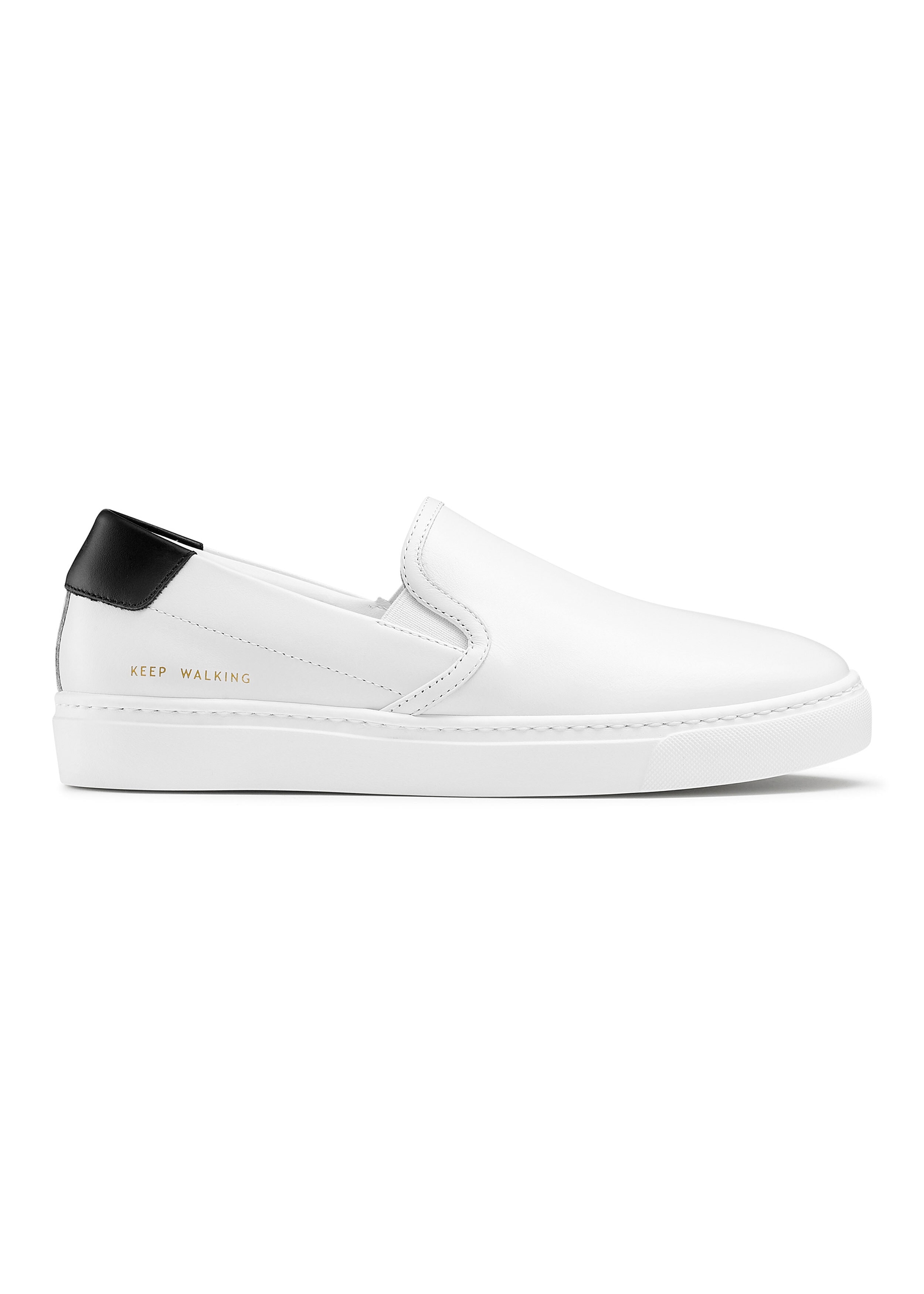 Leather Slip-On Sneaker White