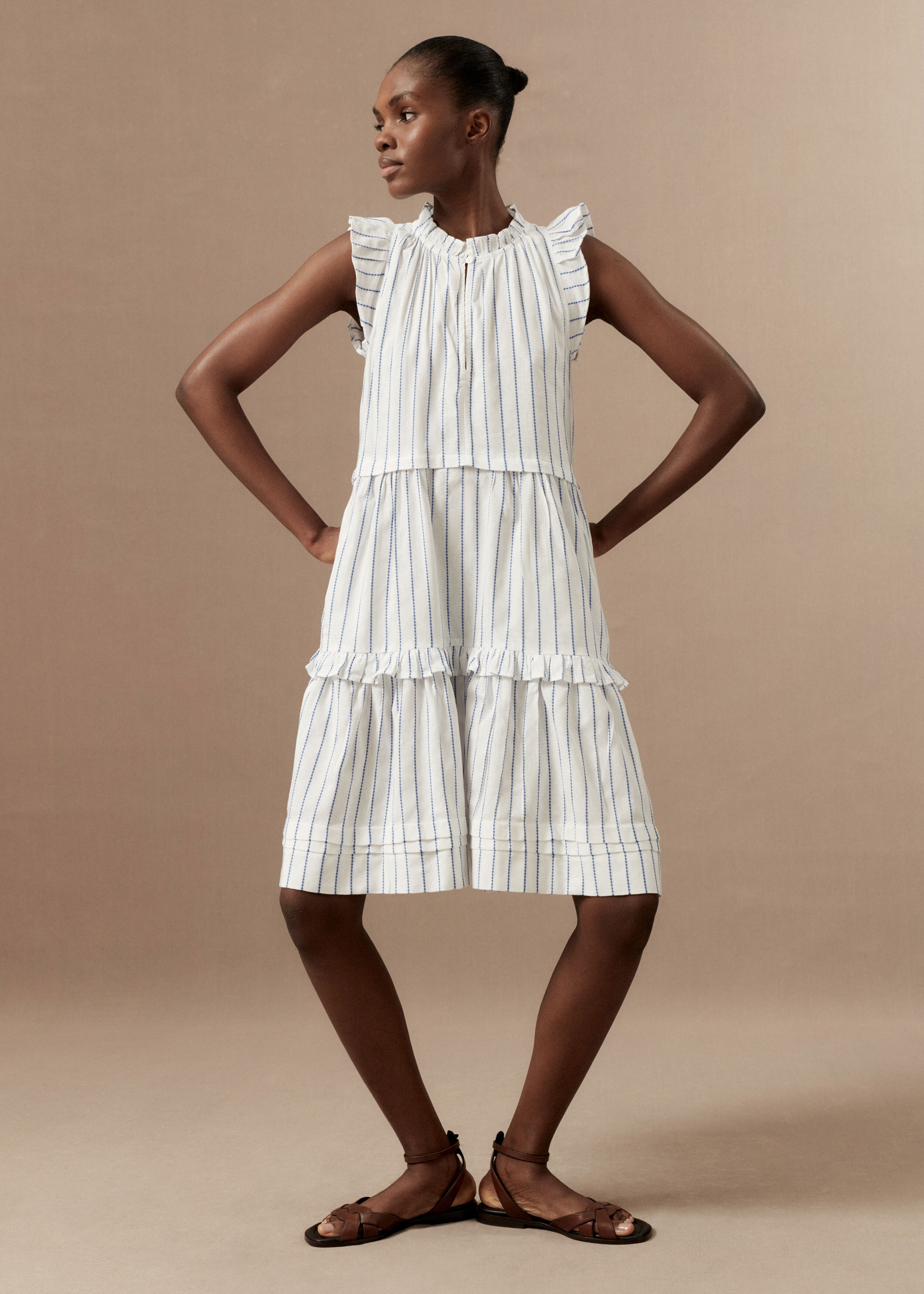 LOEFF 23SS Cotton Stripe Belted Dress | www.immobiliaregd.it