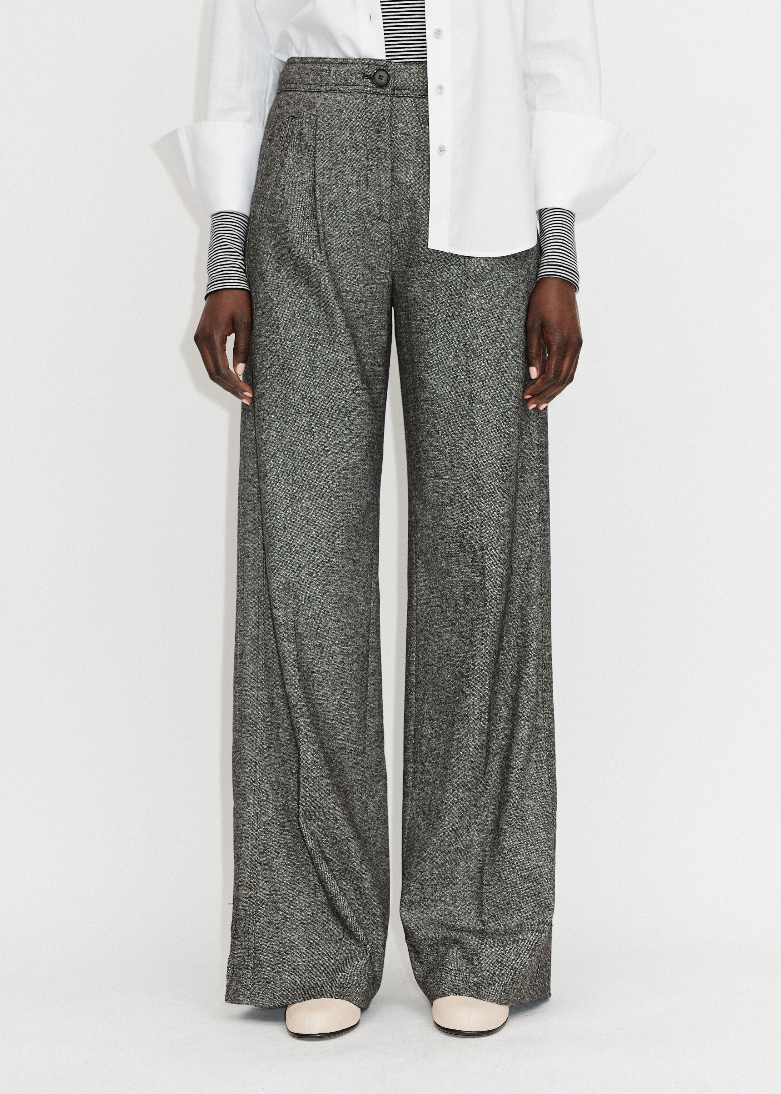 Speckled Tweed Relaxed Man Pant Charcoal Speckle