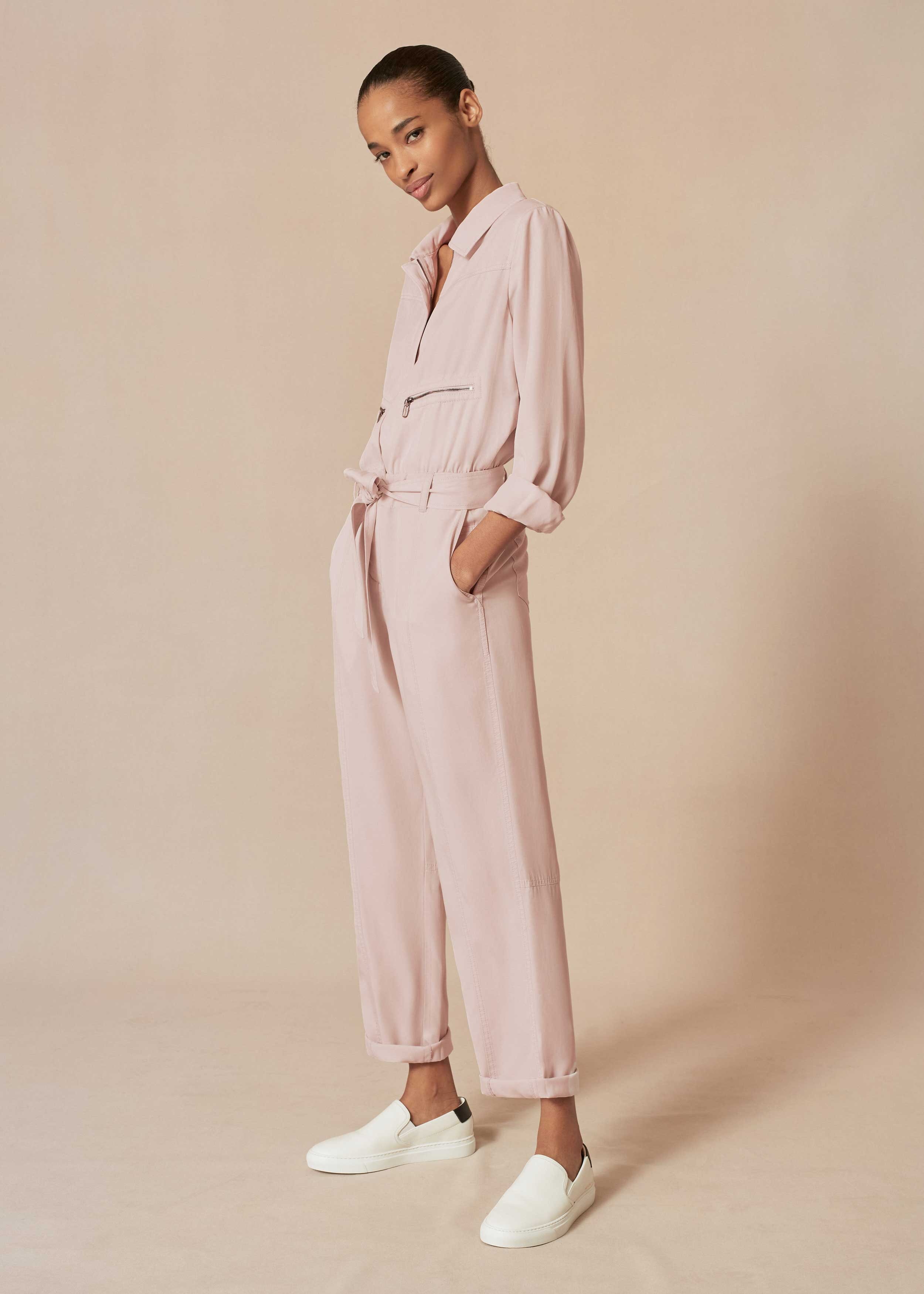 pink jumpsuit utility