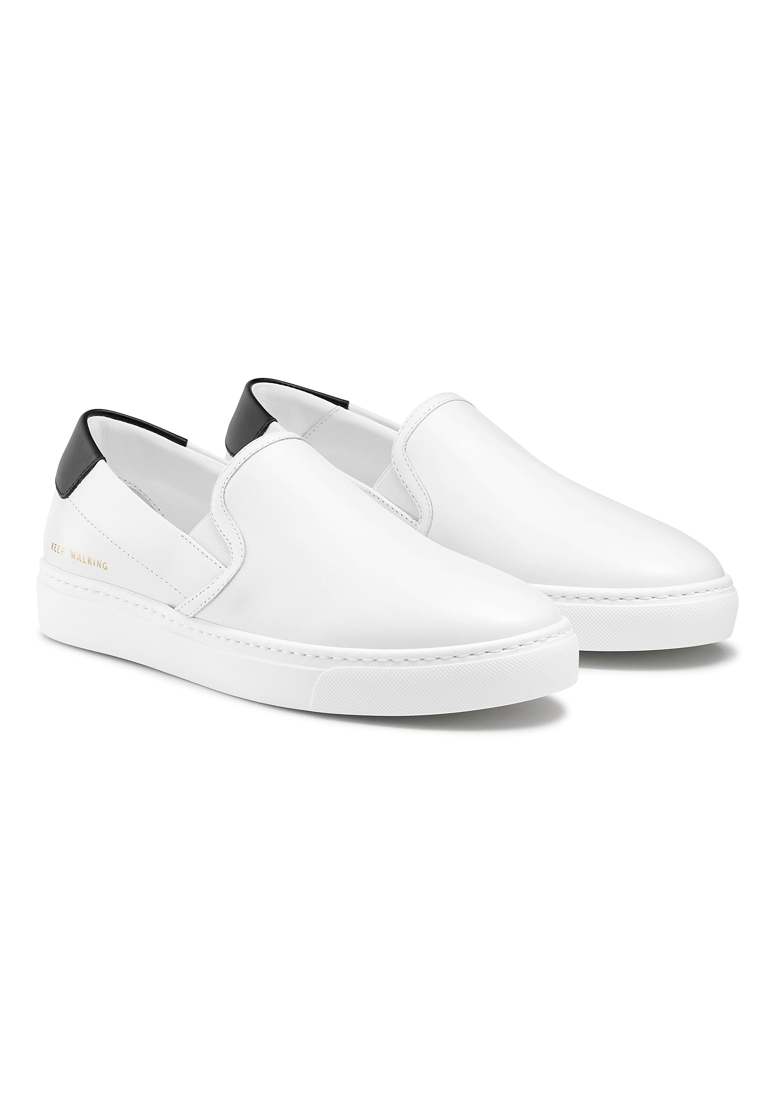 Leather Slip-On Sneaker White