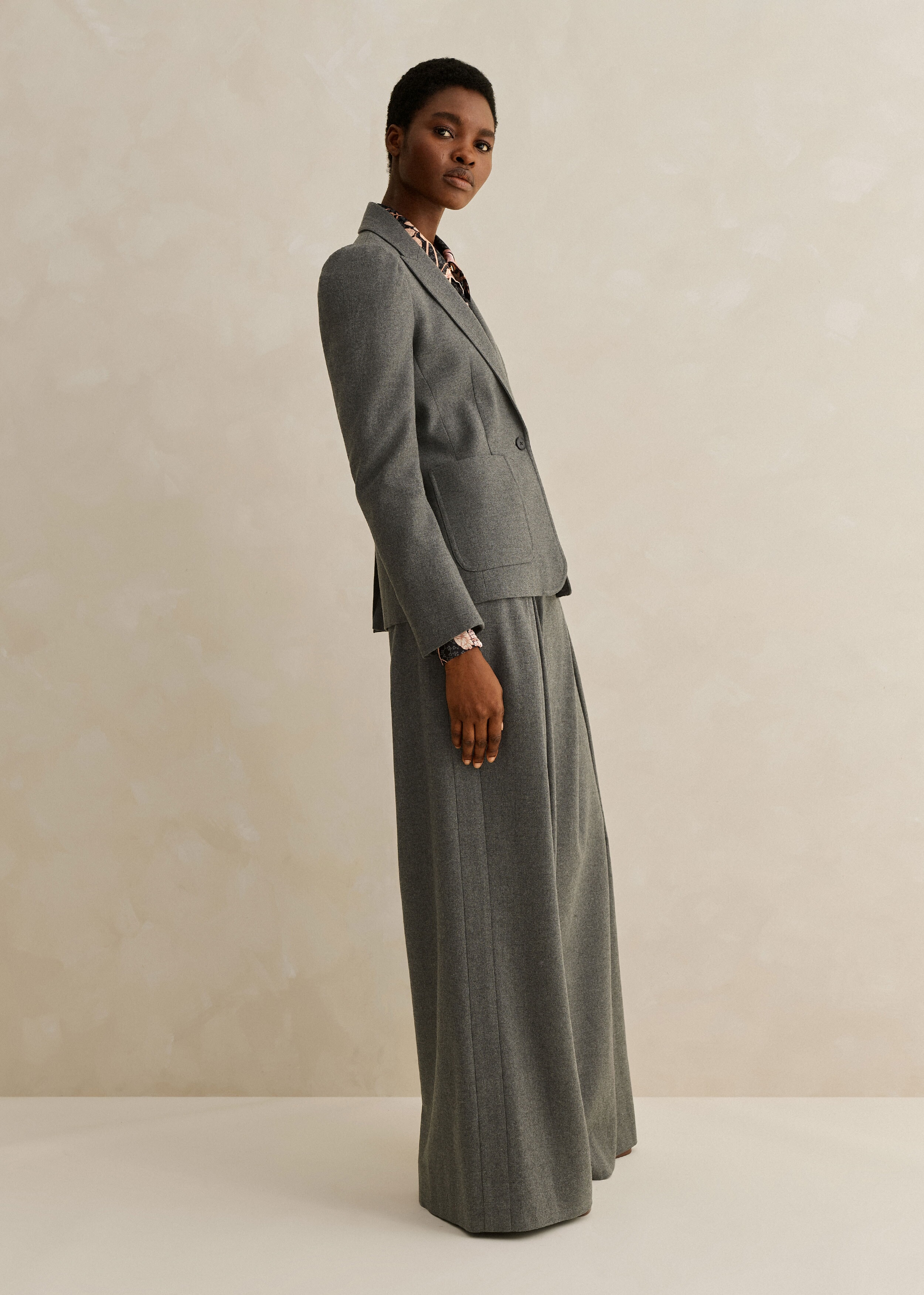 Wide leg wool-flannel suit trousers curated on LTK