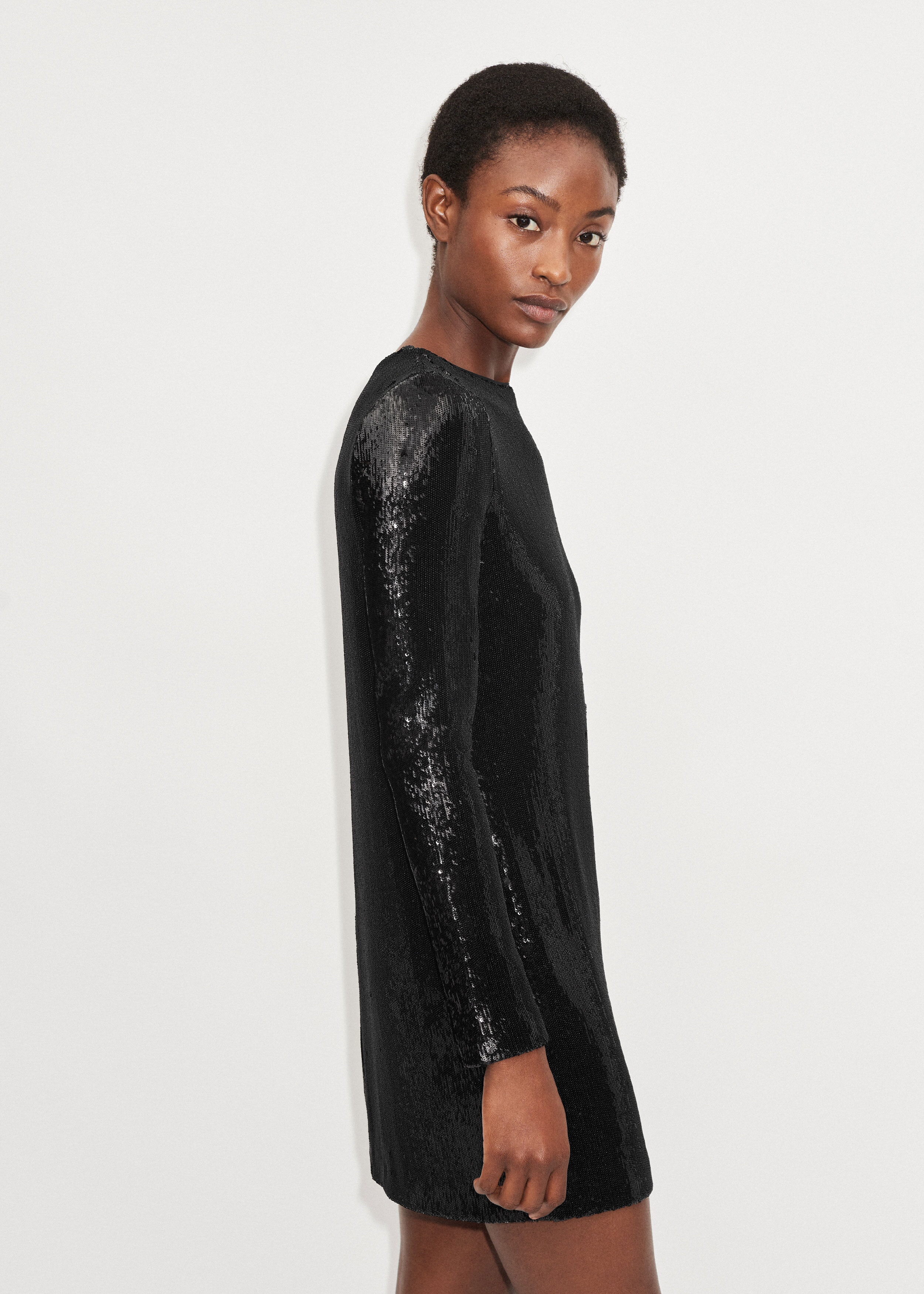 Sequin Mini dress Black