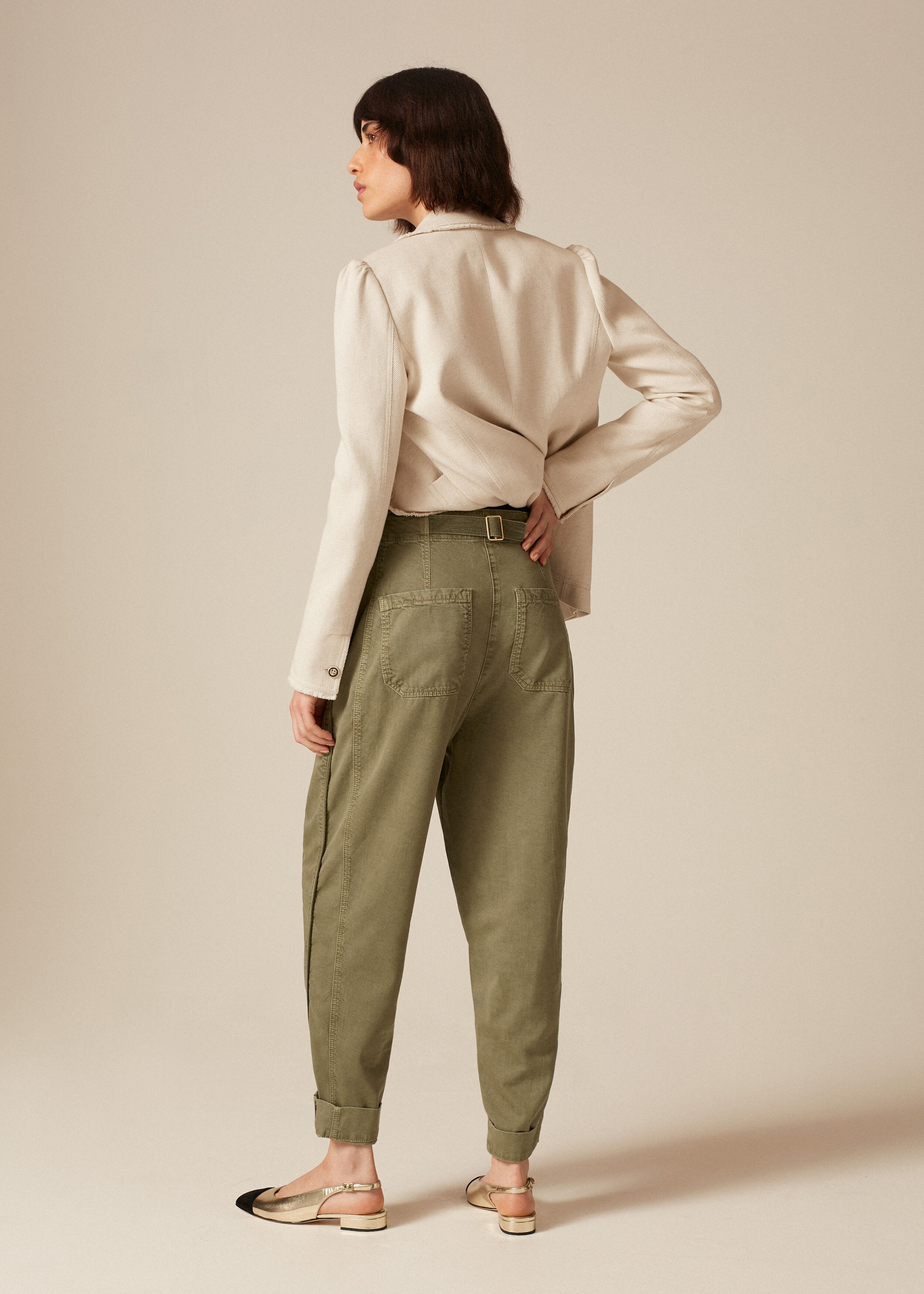 Cotton Twill Tapered Trouser
