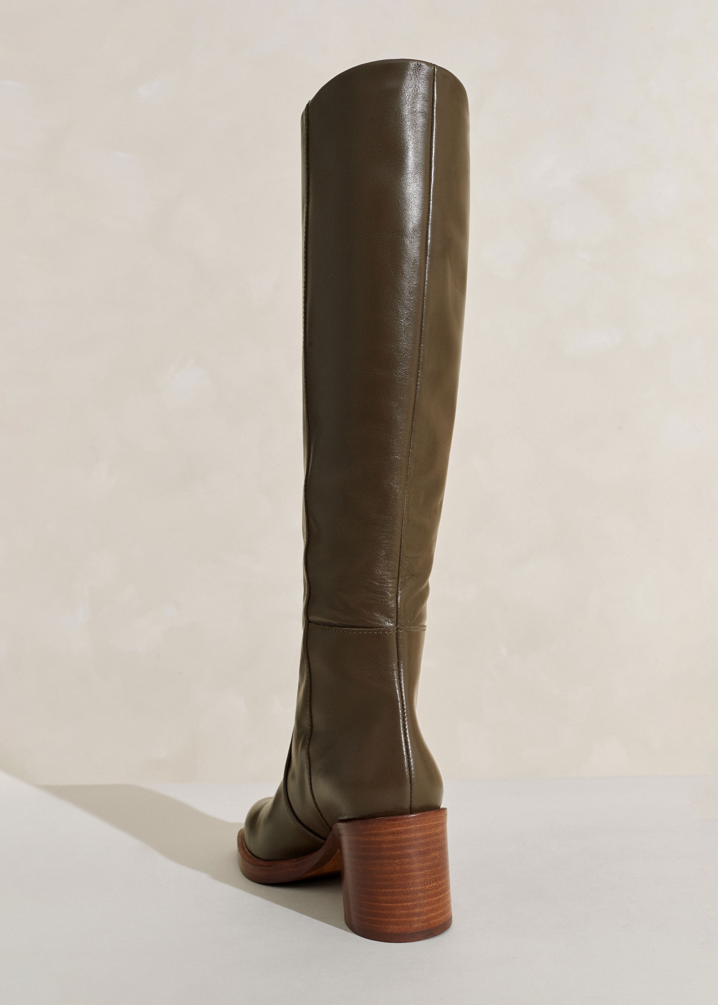 70s Knee High Boot Olive