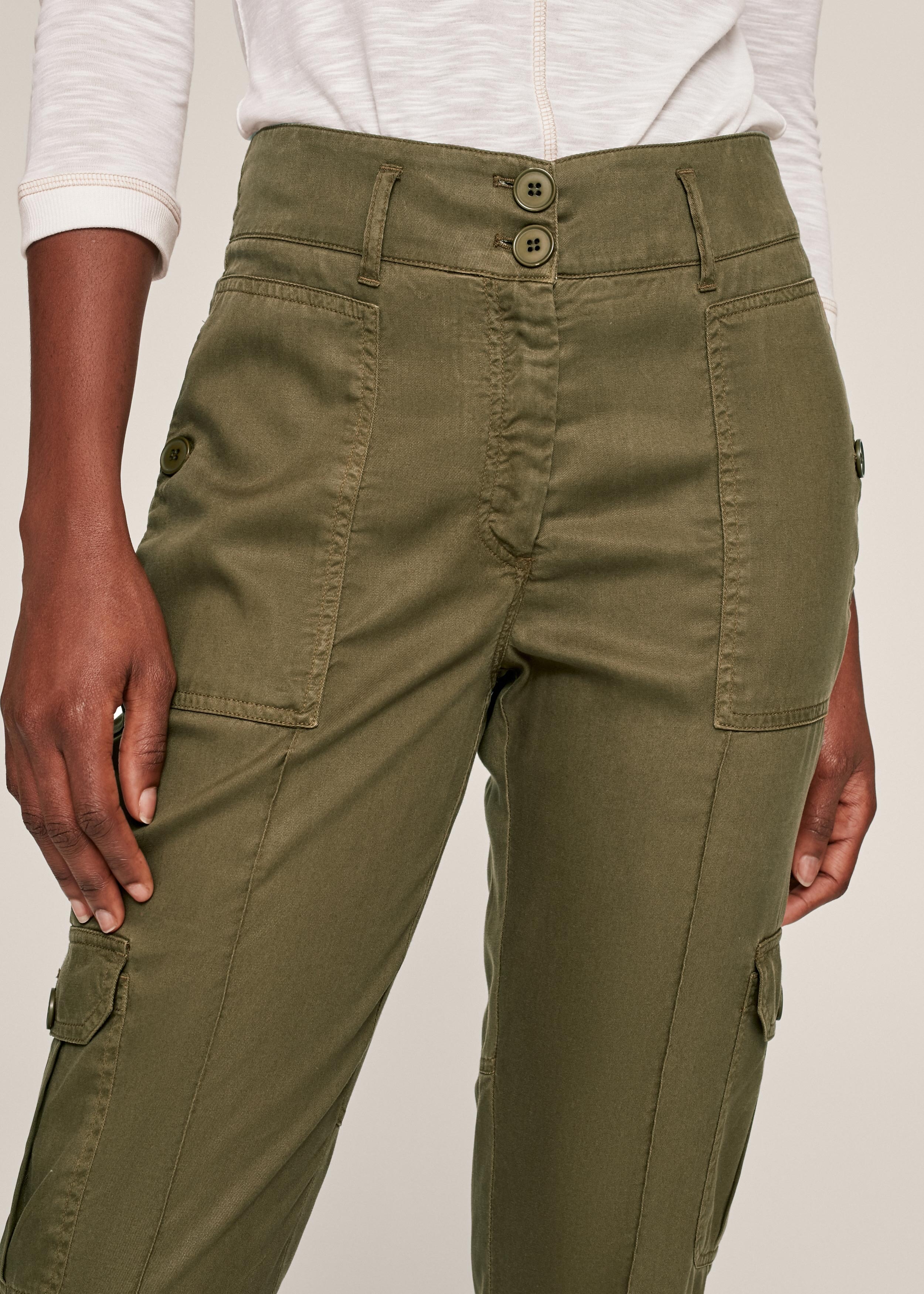 Cropped Cargo Jogger Olive