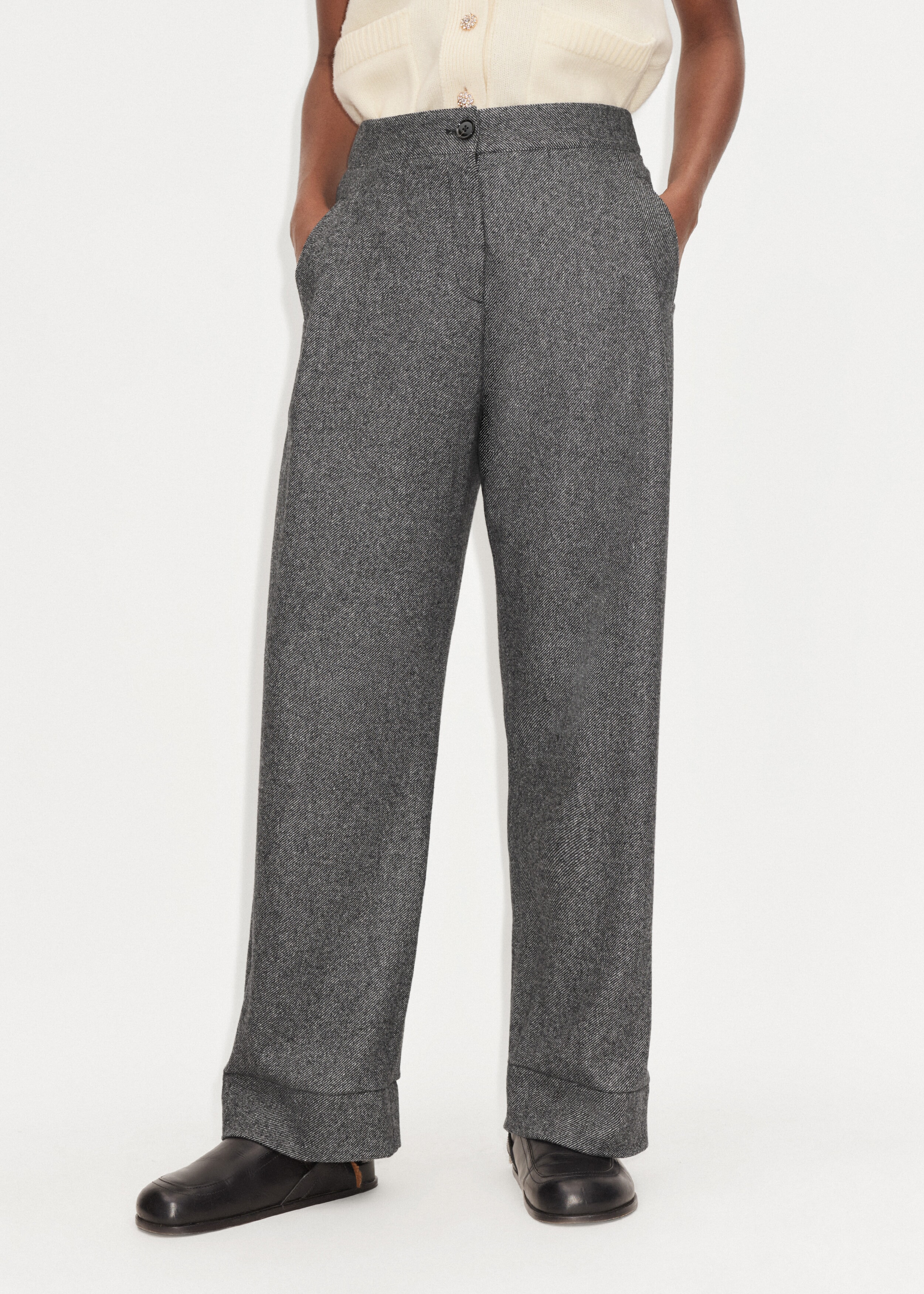 Italian Flannel Clever Twill Pant Grey