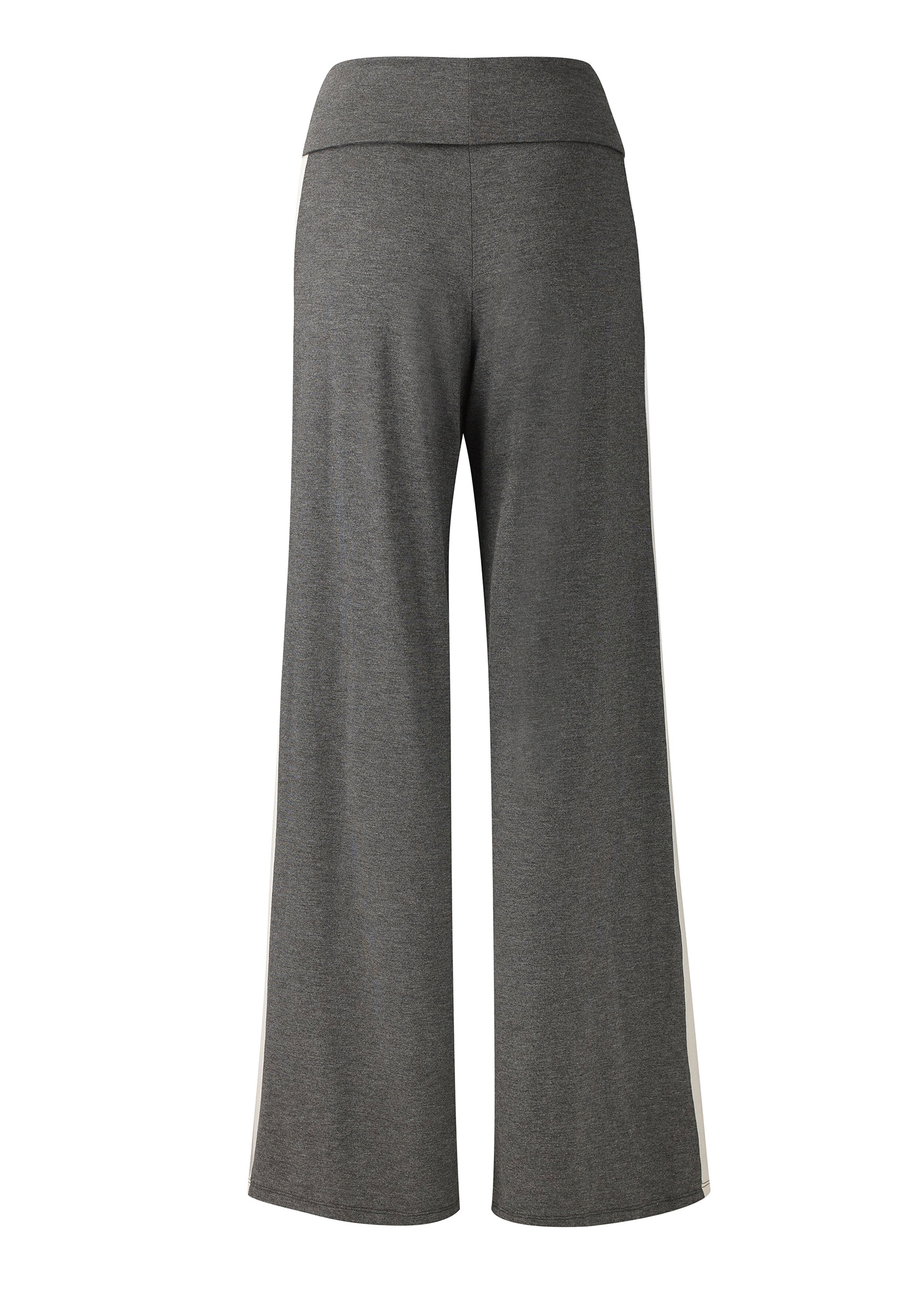 Side Panel Palazzo Pant Charcoal/Cream