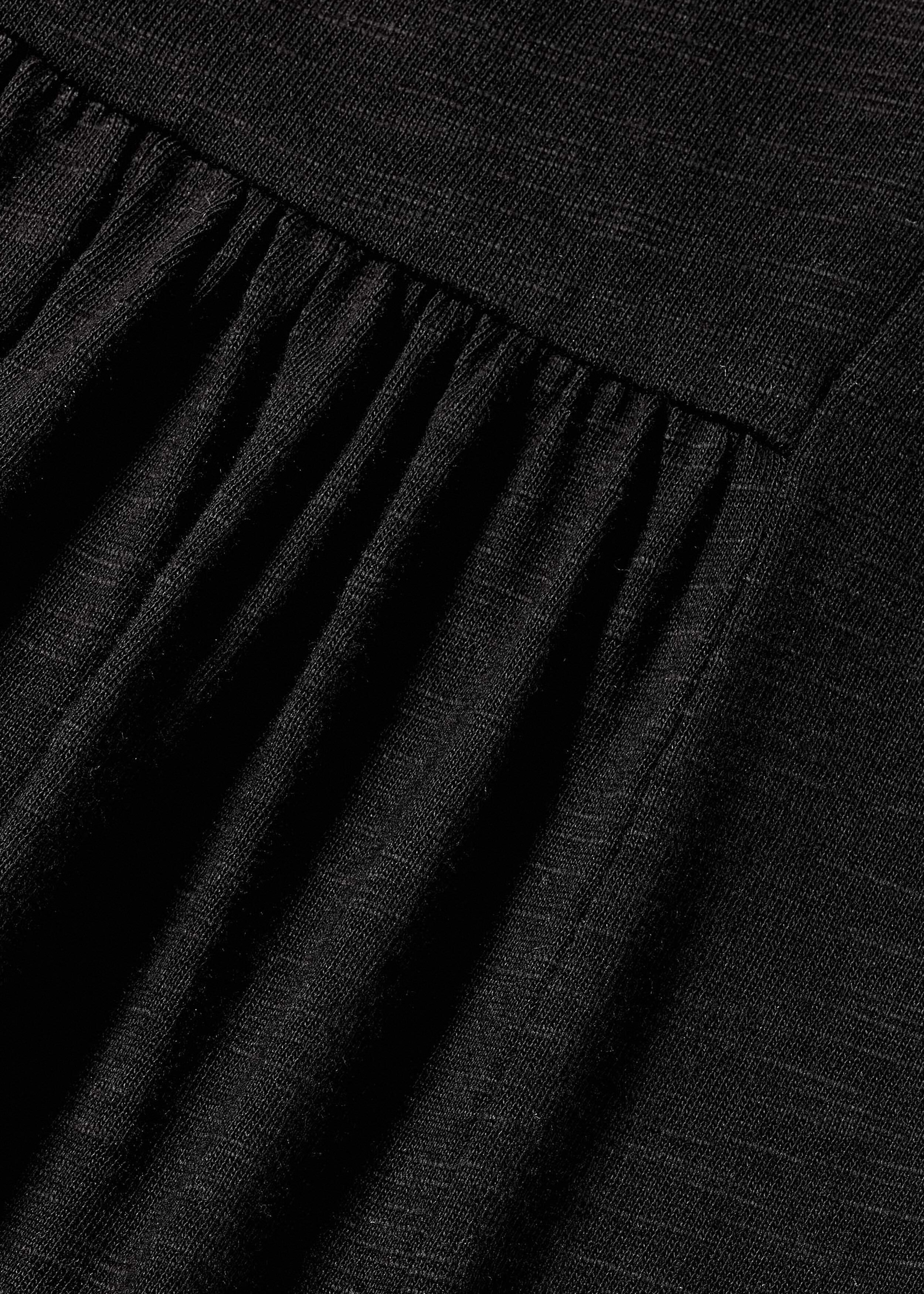 Sleeveless Frill Panel Dress Black