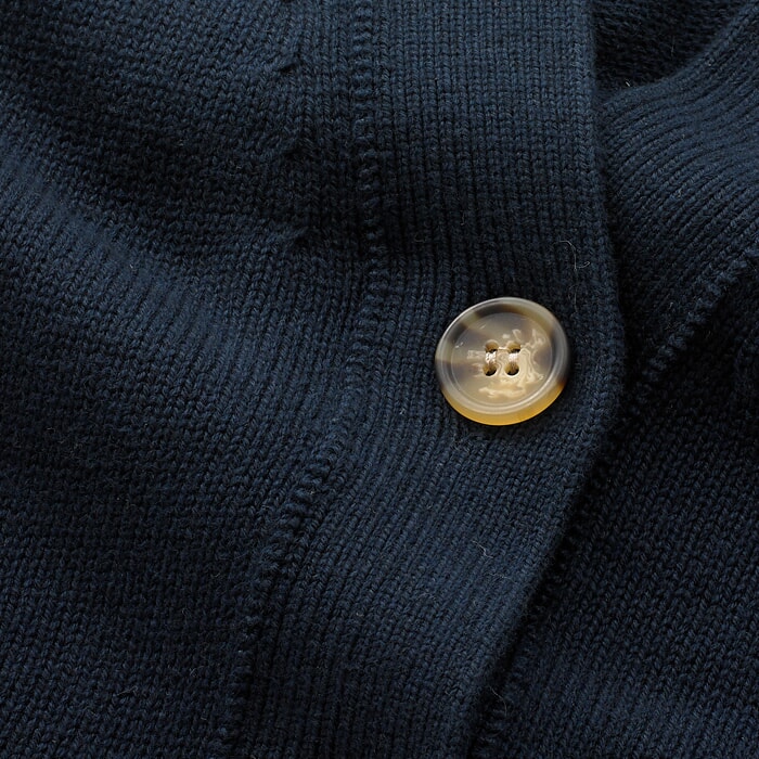 Cotton Cashmere Button Through Vest | ME+EM Navy
