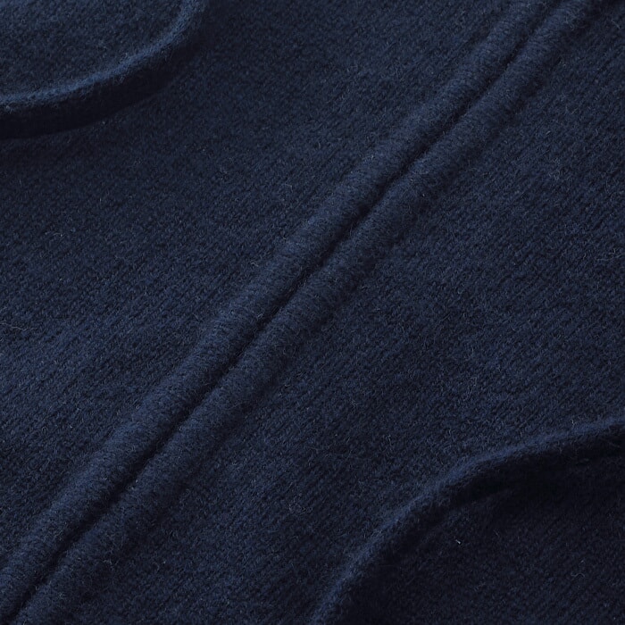 Cashmere Relaxed Fit Box Zip Hoody Navy