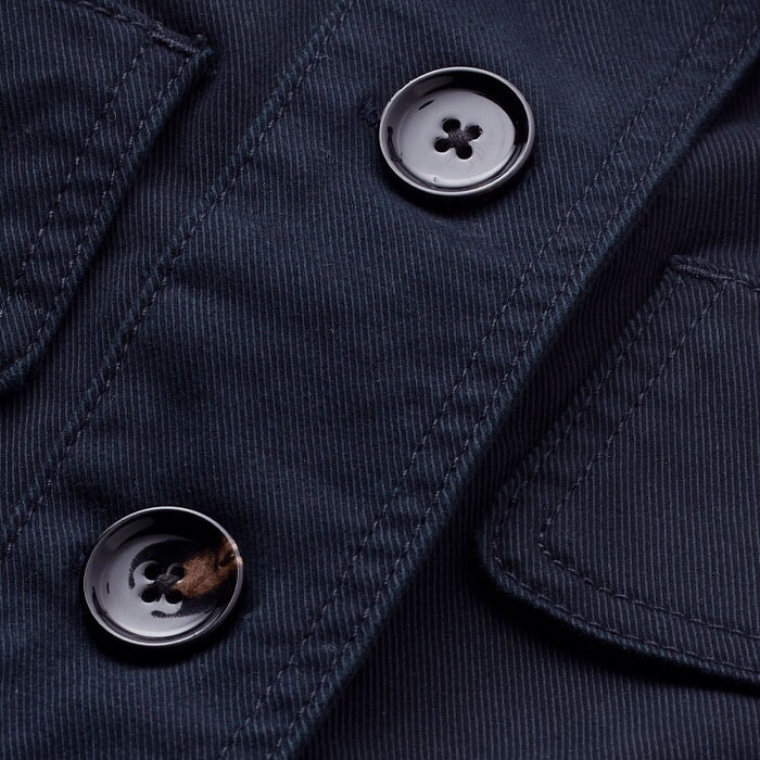 Cotton Twill Casual Swing Jacket Navy