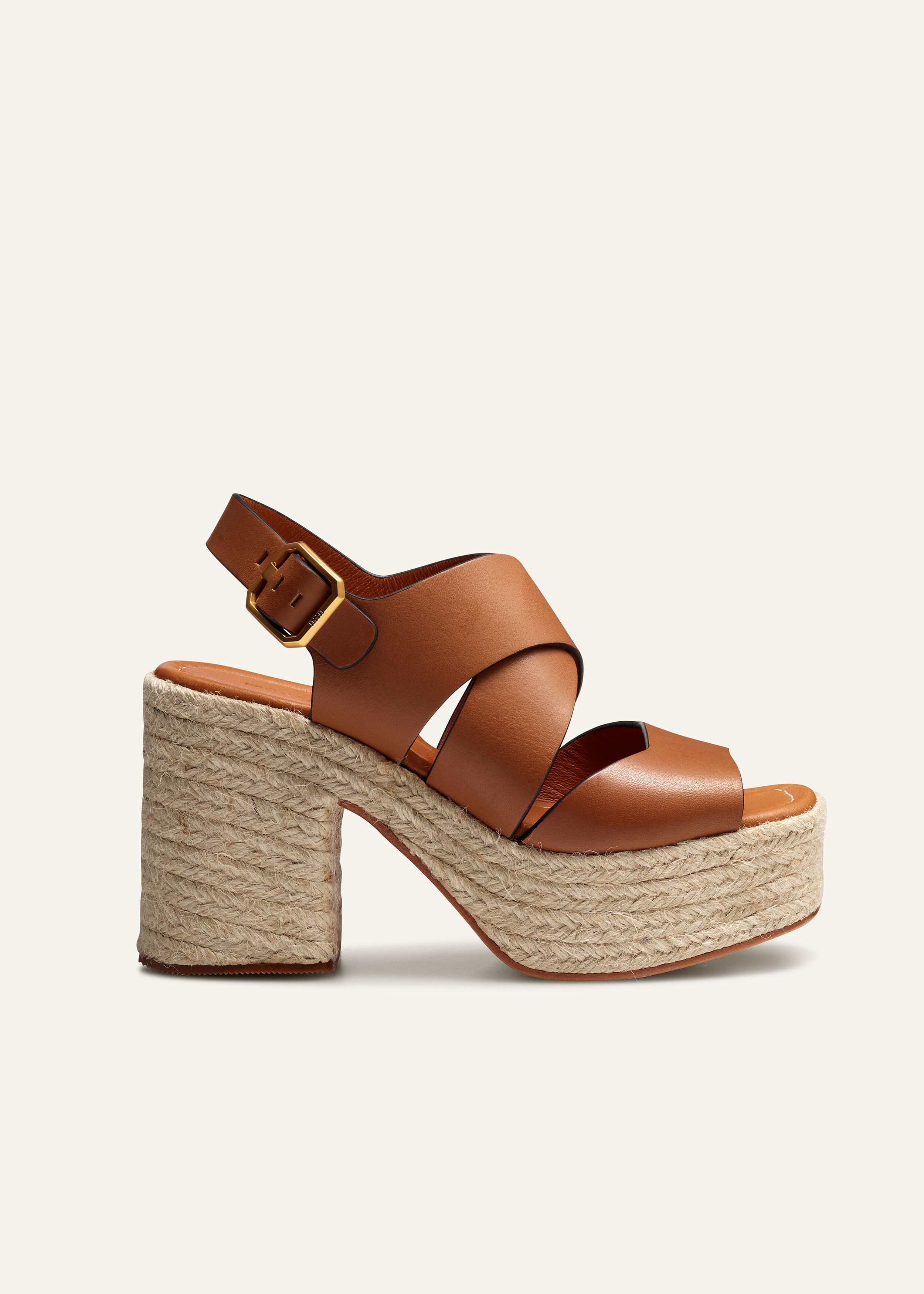 Espadrille Platform Sandal Tan