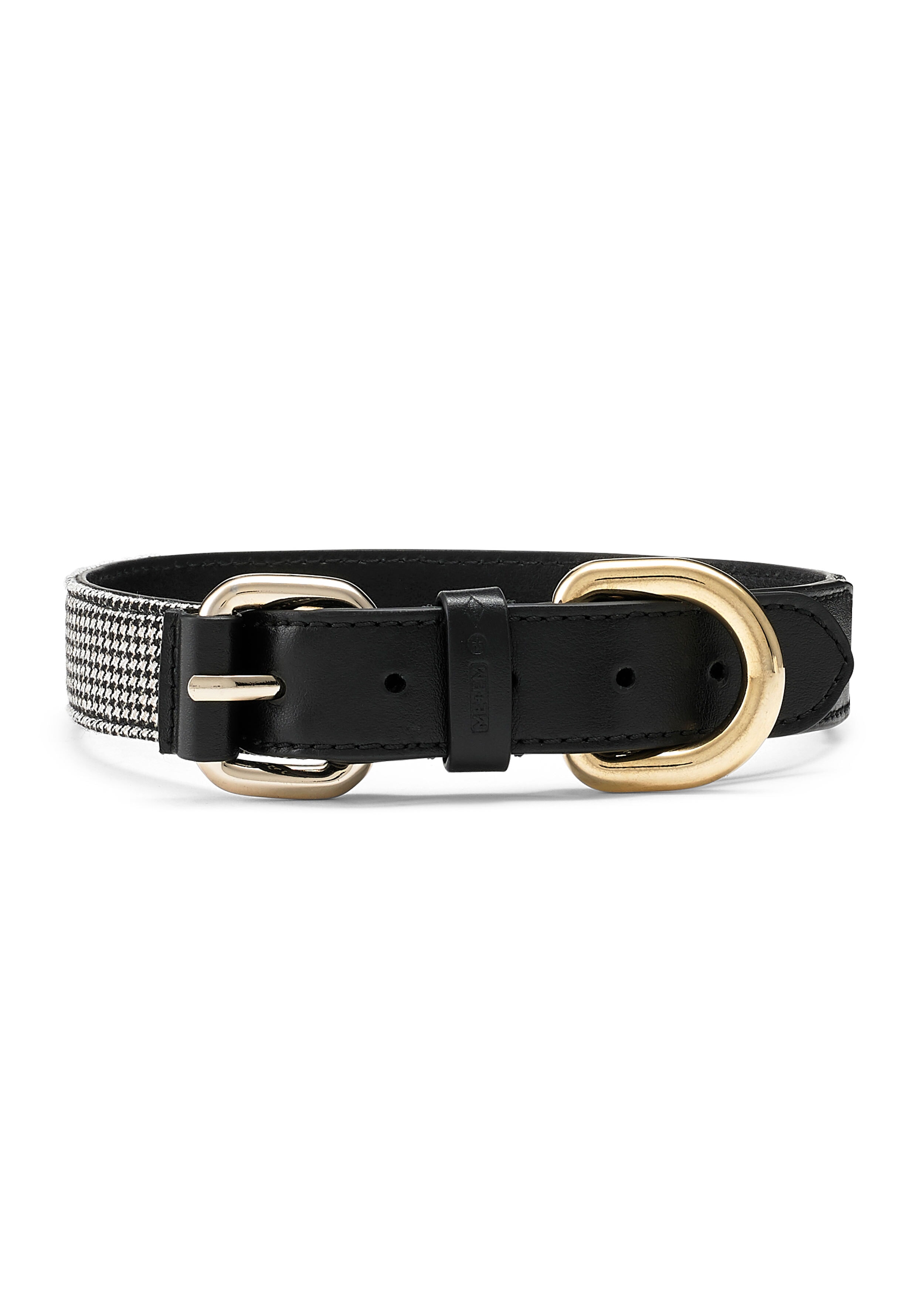 Puppy Tooth Dog Collar Cream/Black/Brown