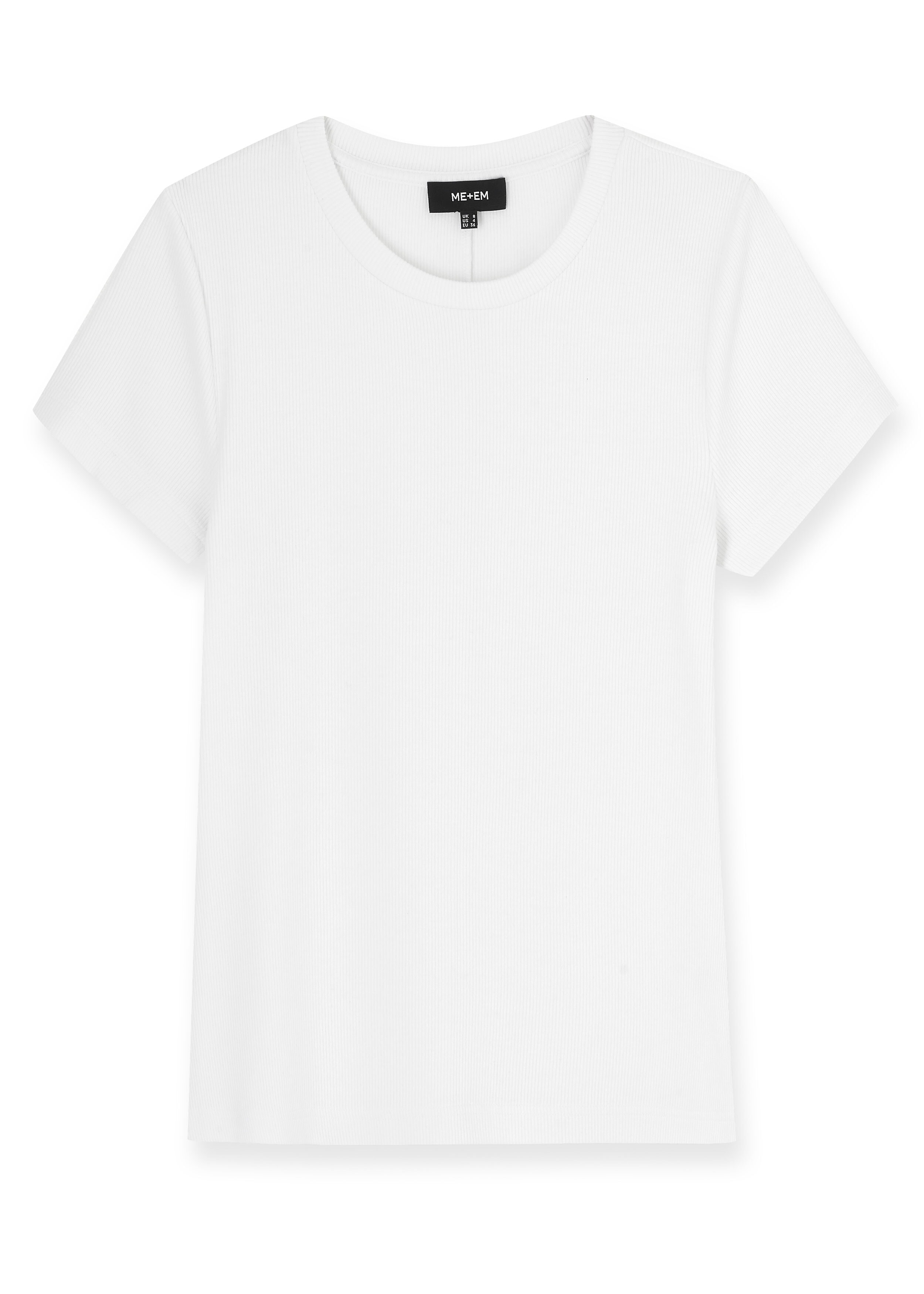 Fitted Rib Tee White