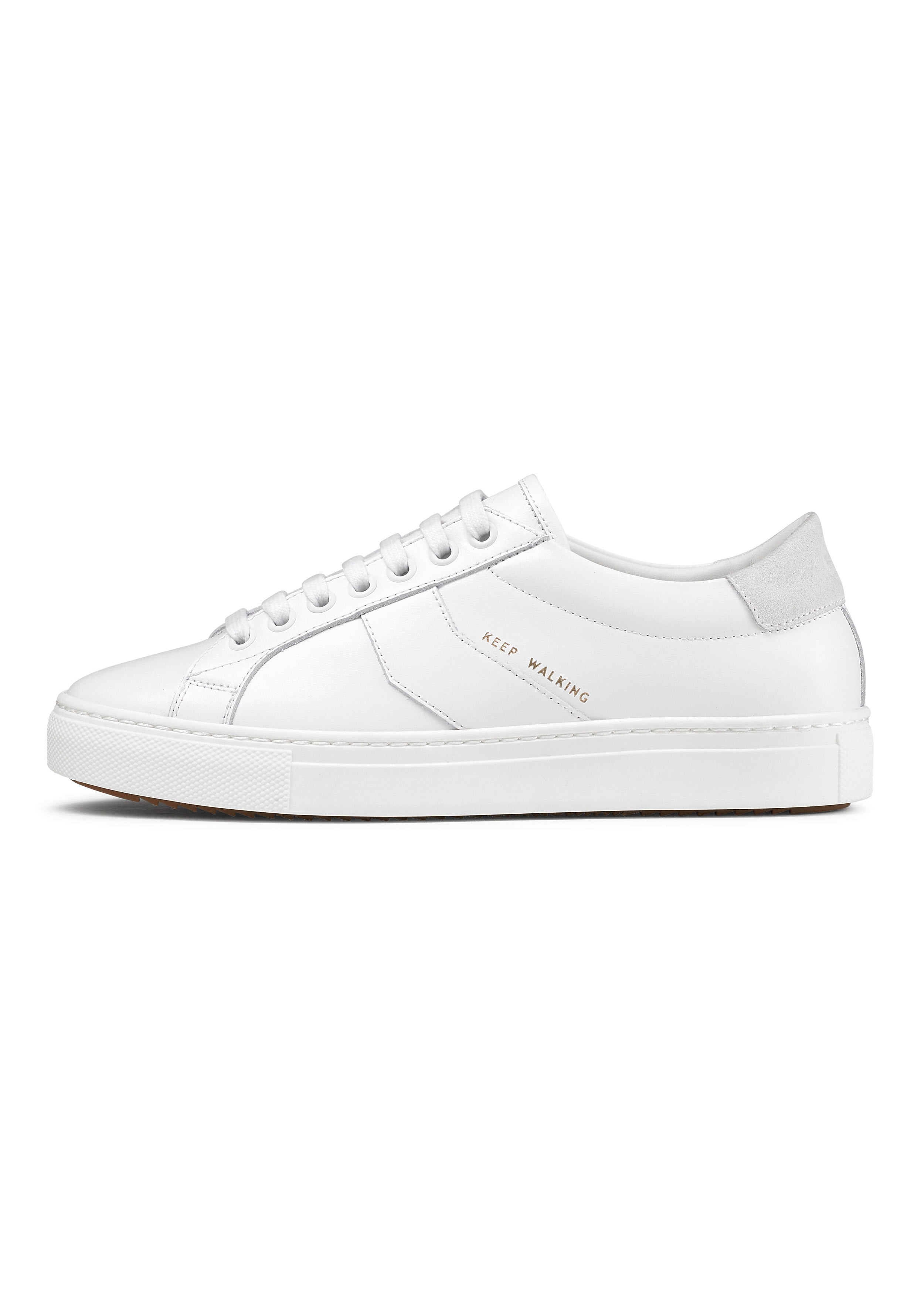 Leather Lace-Up Spring Sneaker White/Grey