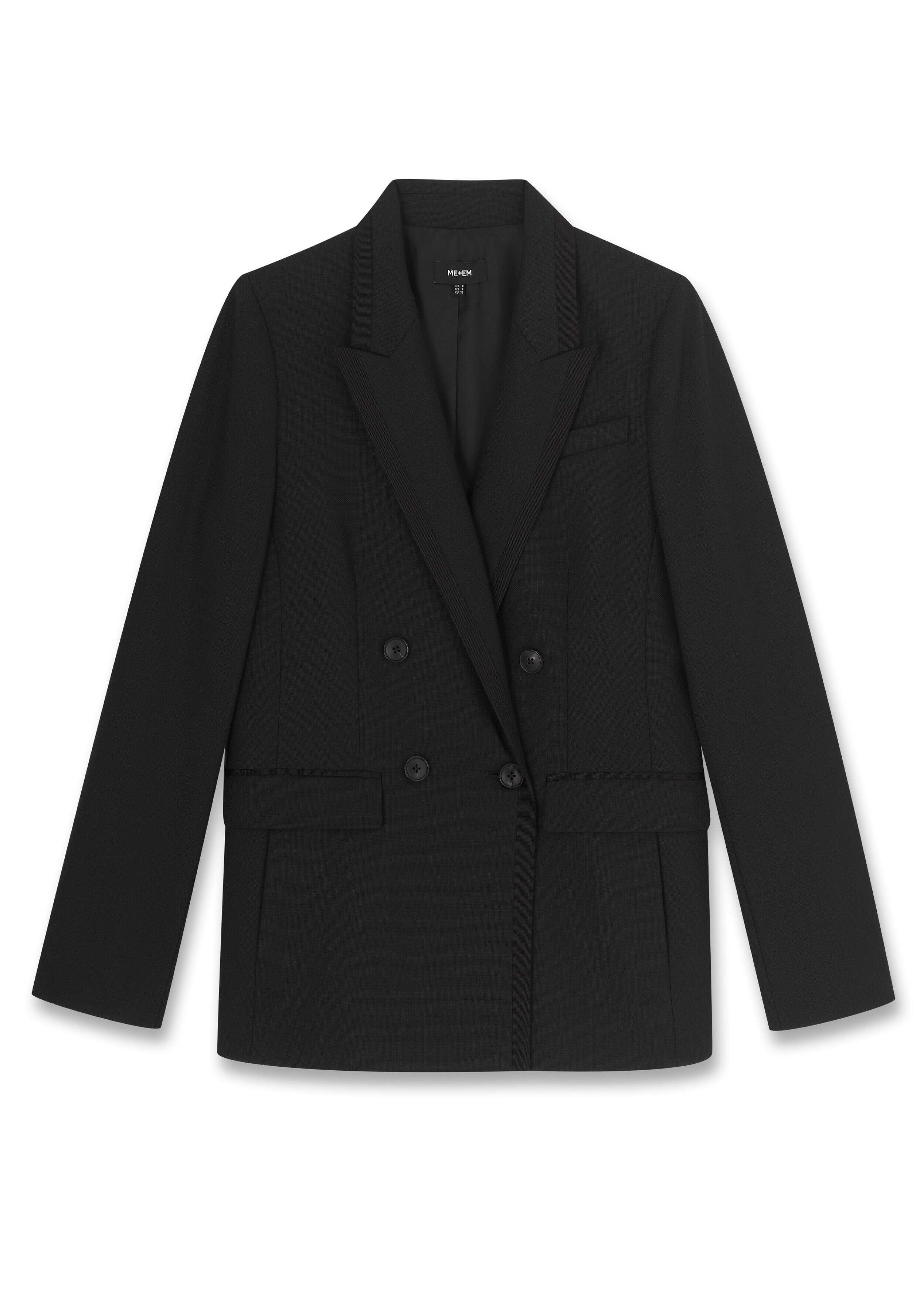 Double-Breasted Forever Blazer Black