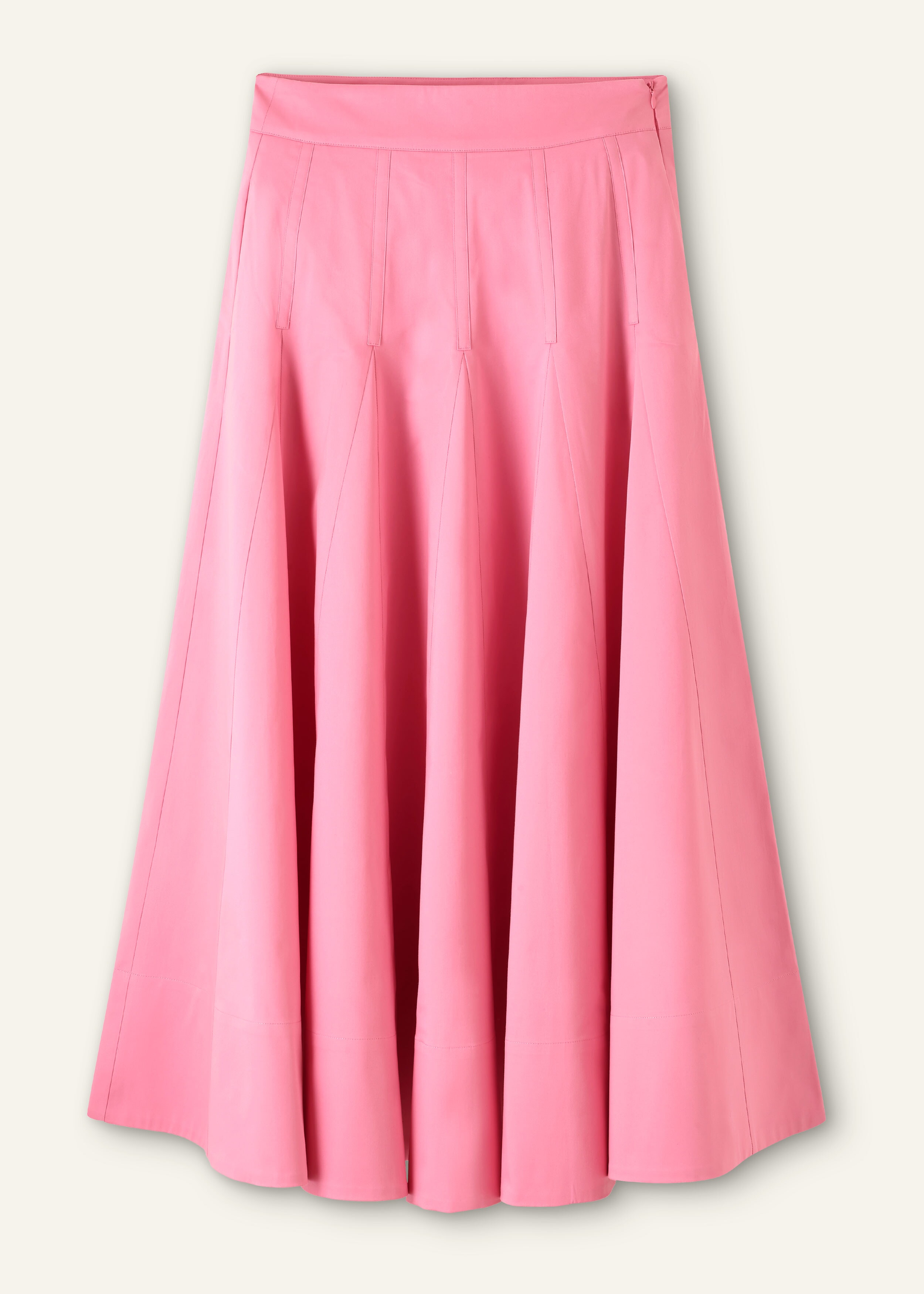 Heavy Cotton Sateen Maxi Skirt Perfect Pink
