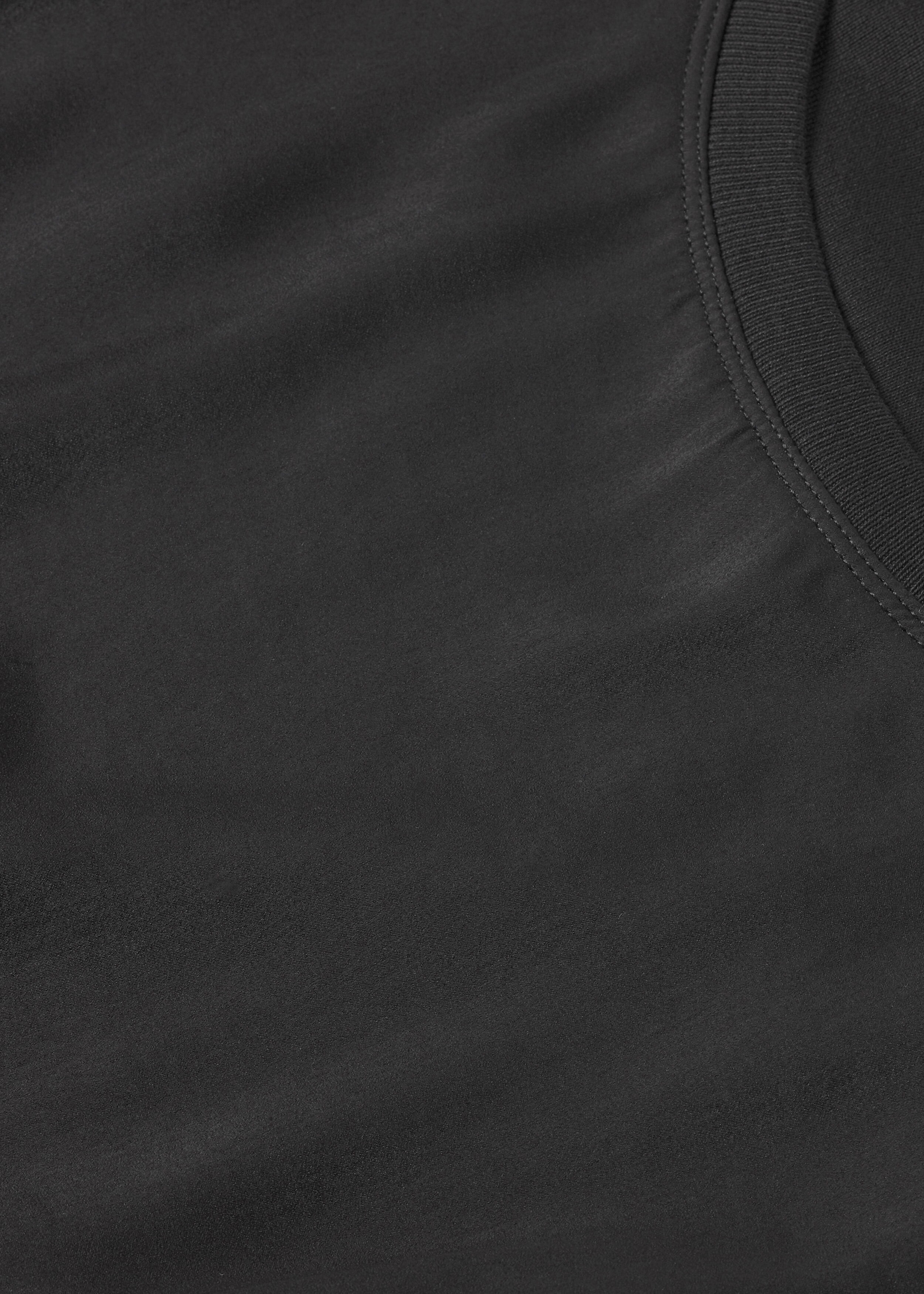 Pouf Sleeve Satin Front Sweatshirt Black