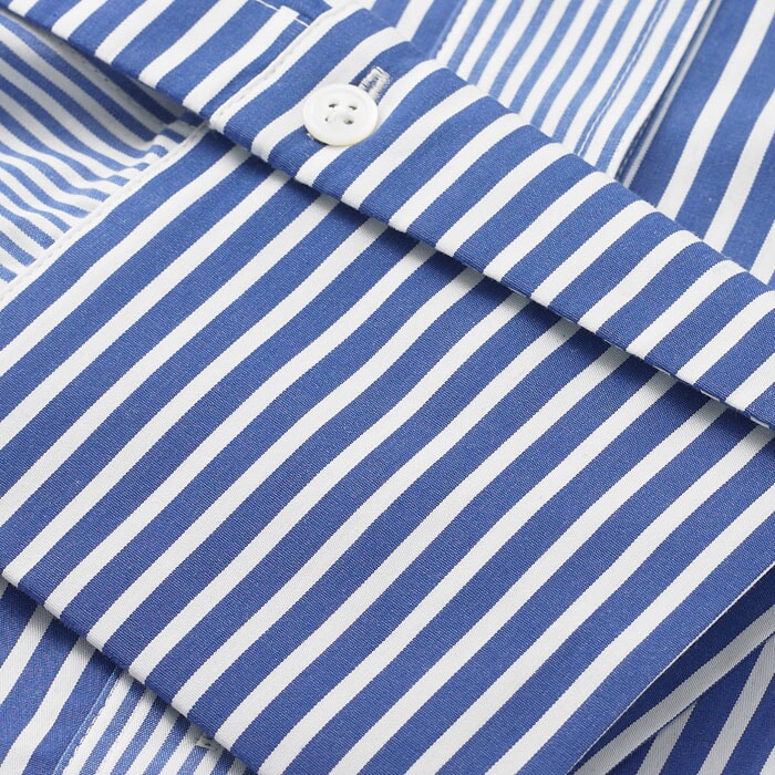Cotton Stripe Oversized Shirt Blue/White