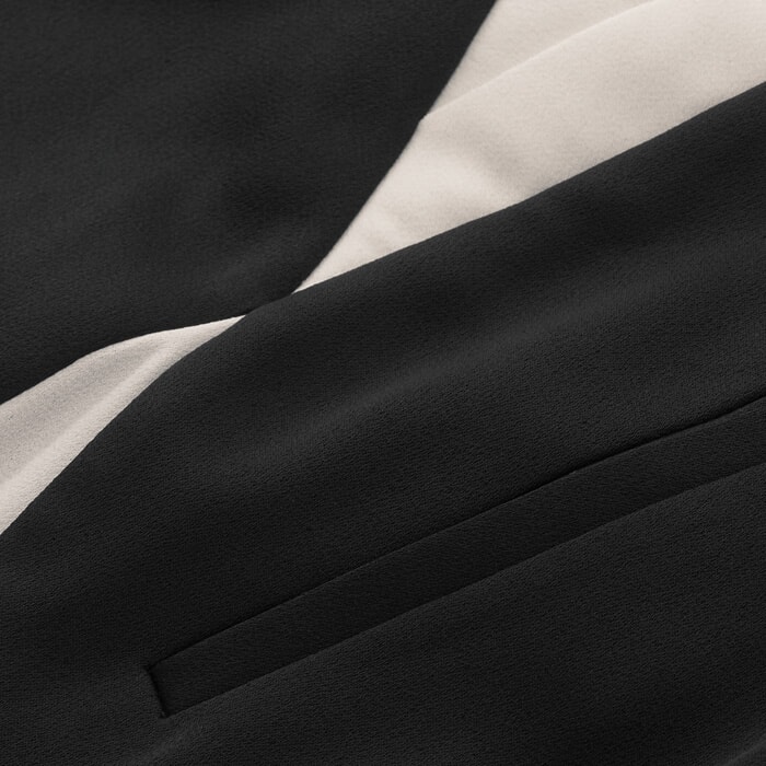 Monochrome Halterneck Jumpsuit + Belt Black/Cream