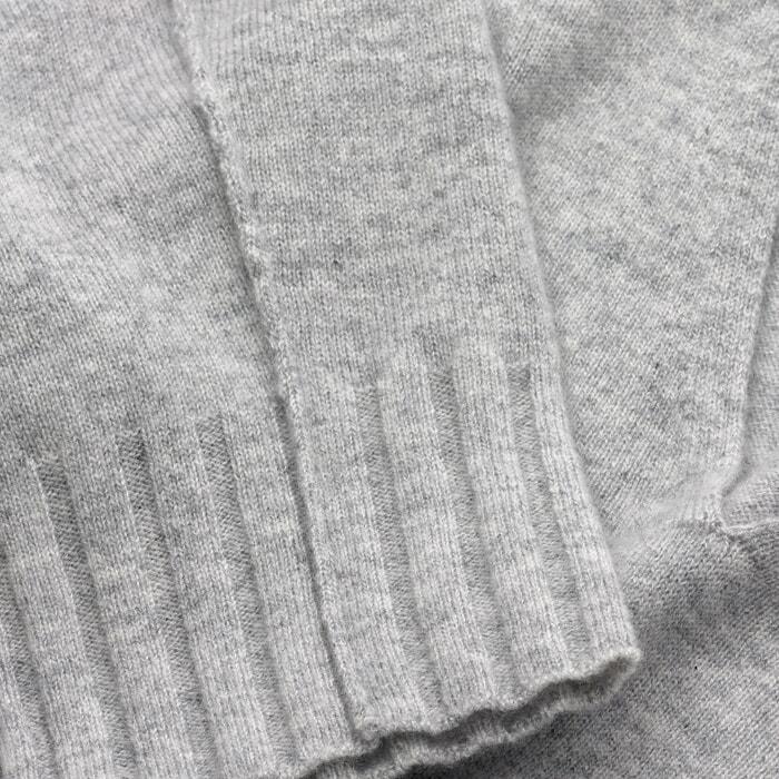 Cashmere Relaxed V-Neck Sweater Silver Grey Mélange