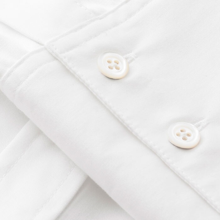 Crease Less Cotton Cropped Shirt Soft White