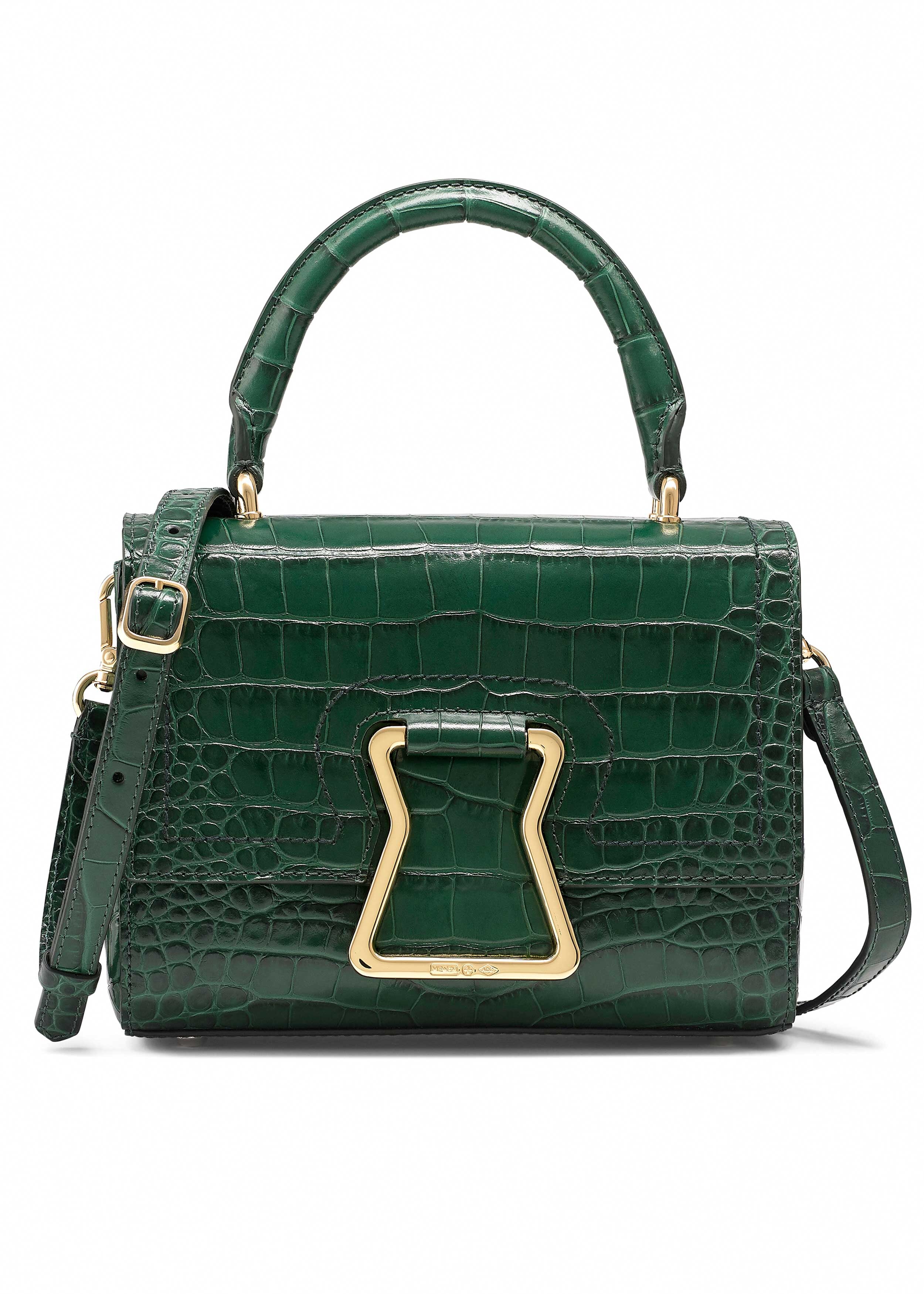 Maddy Croc Crossbody Bag Emerald