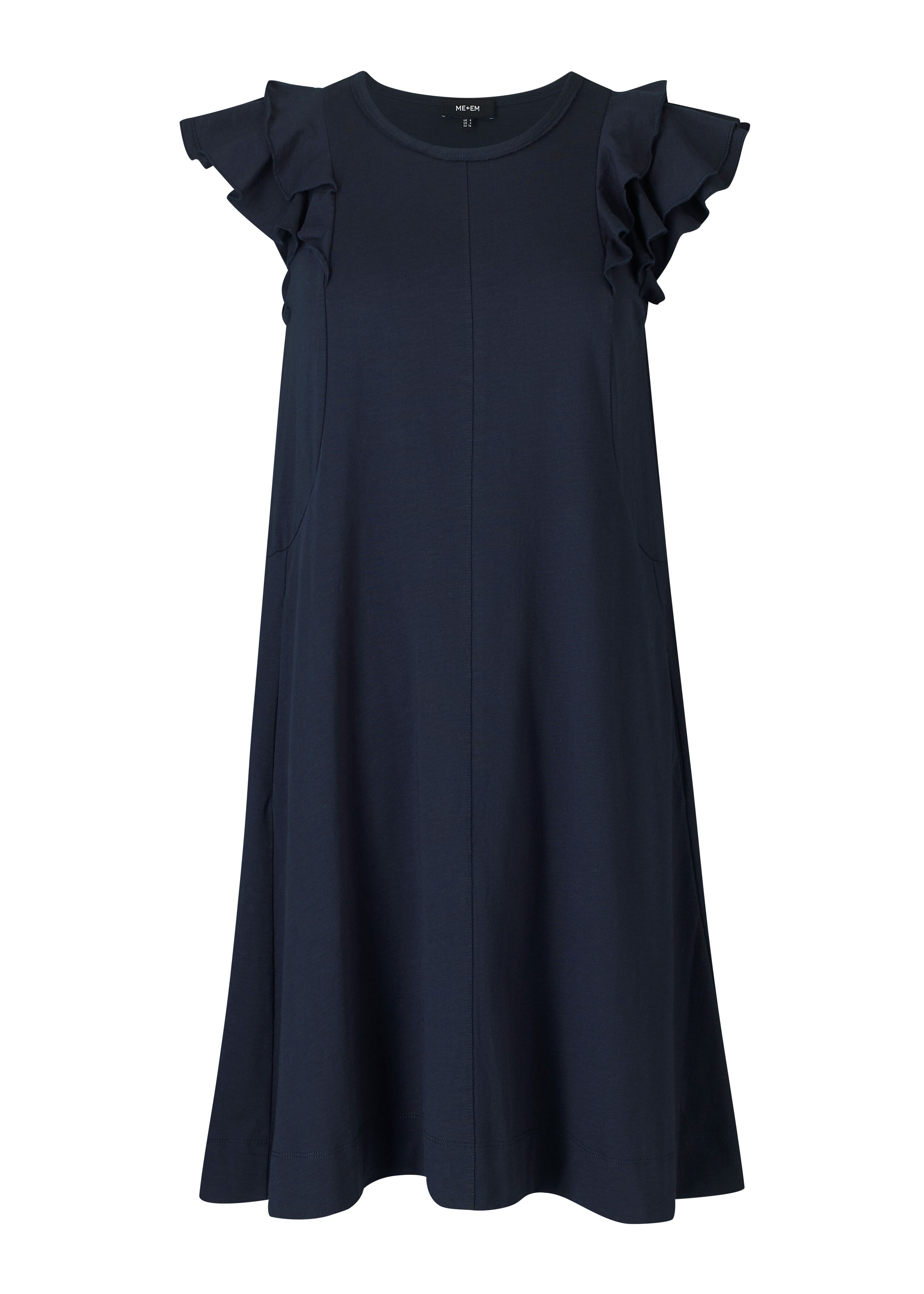 Frill Detail Swing Dress Navy