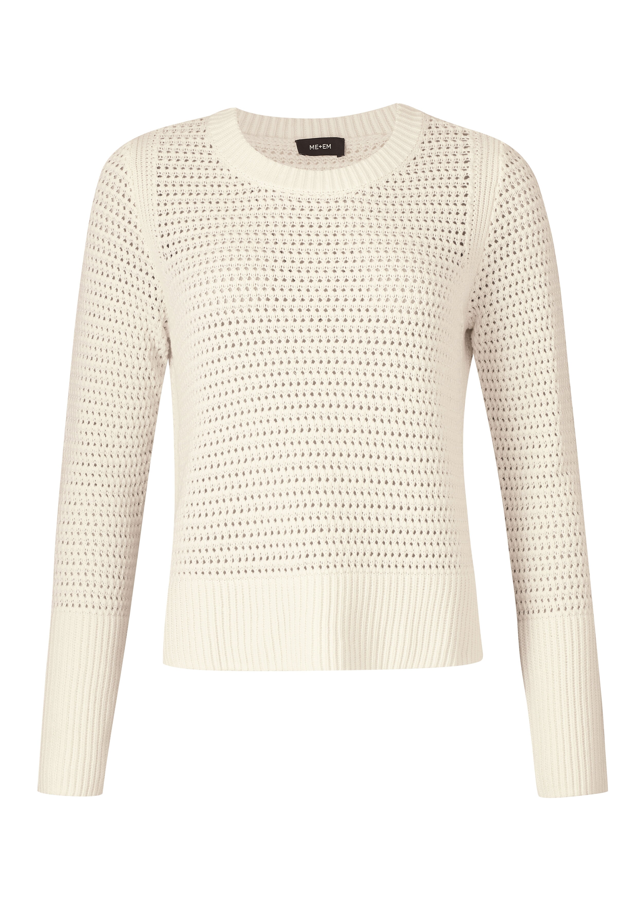 Cotton Textured Sweater Soft White