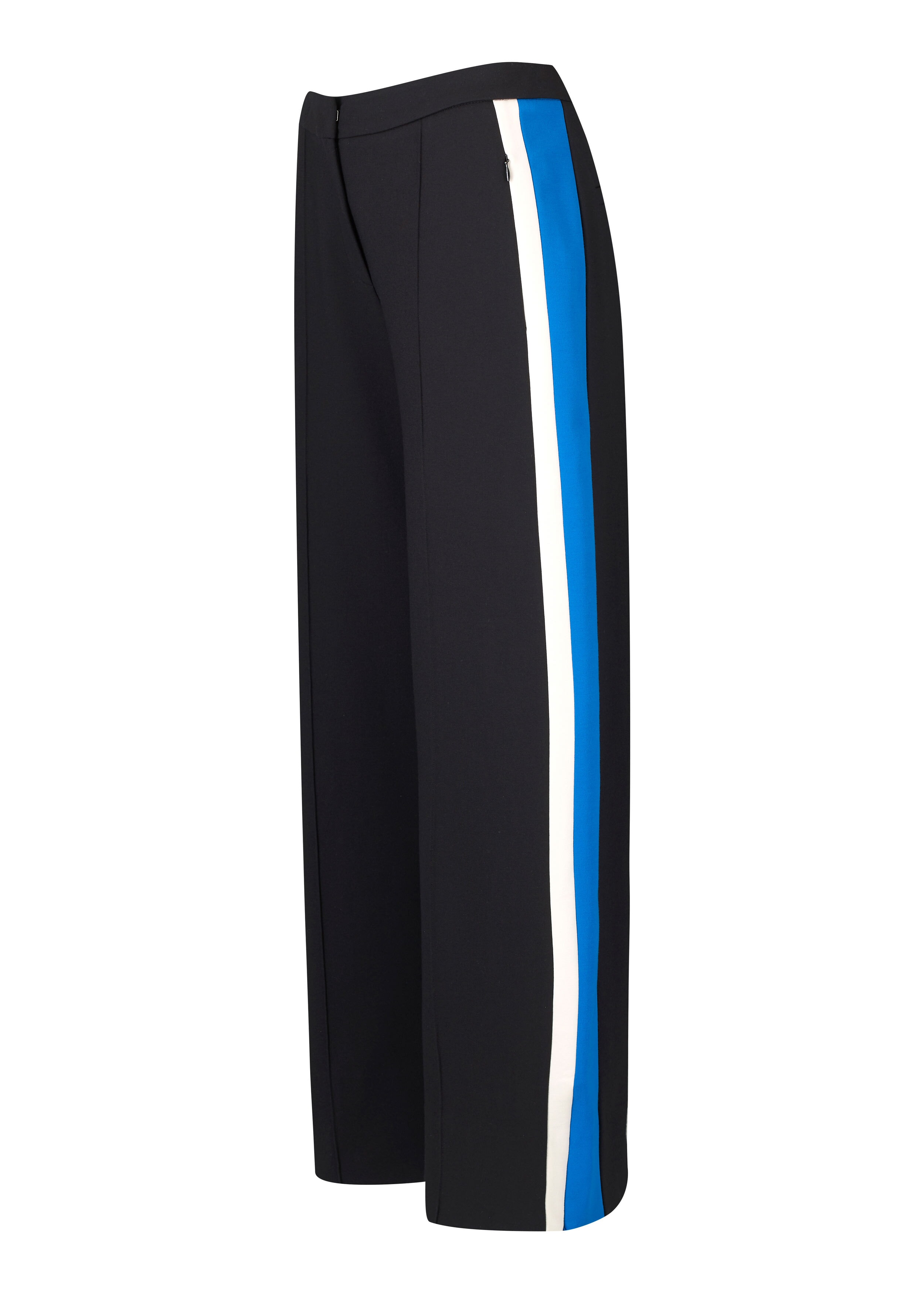 Tailored Ponte Track Pant Black/Lapis Blue/Cream