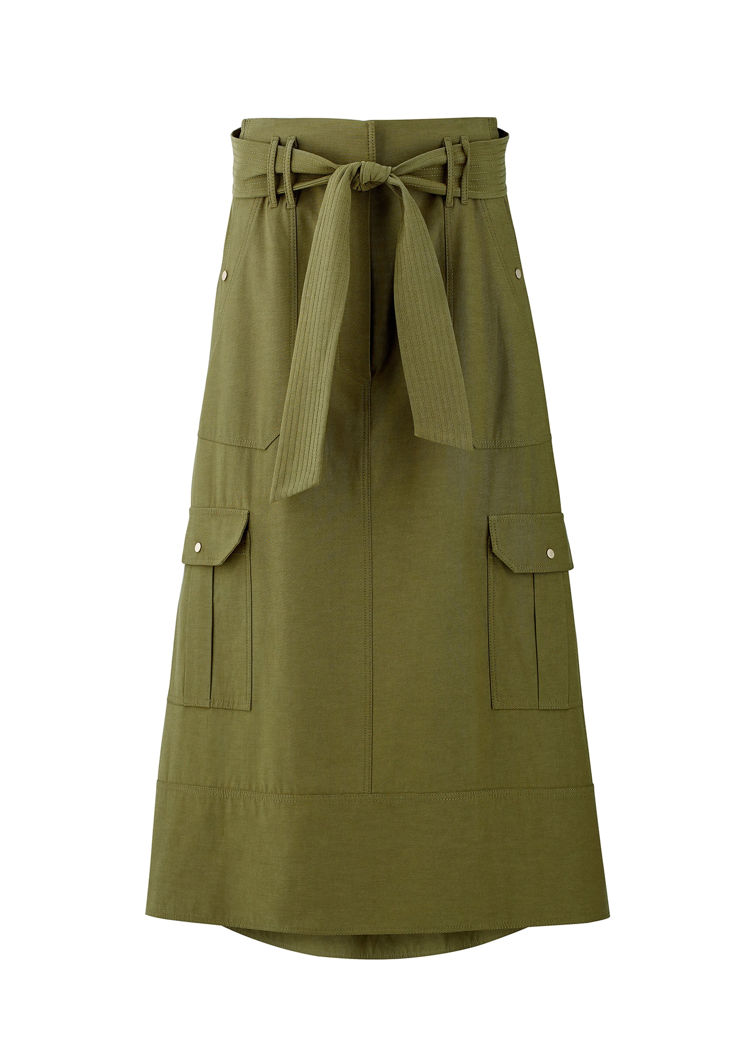 Cargo Belted Skirt Olive