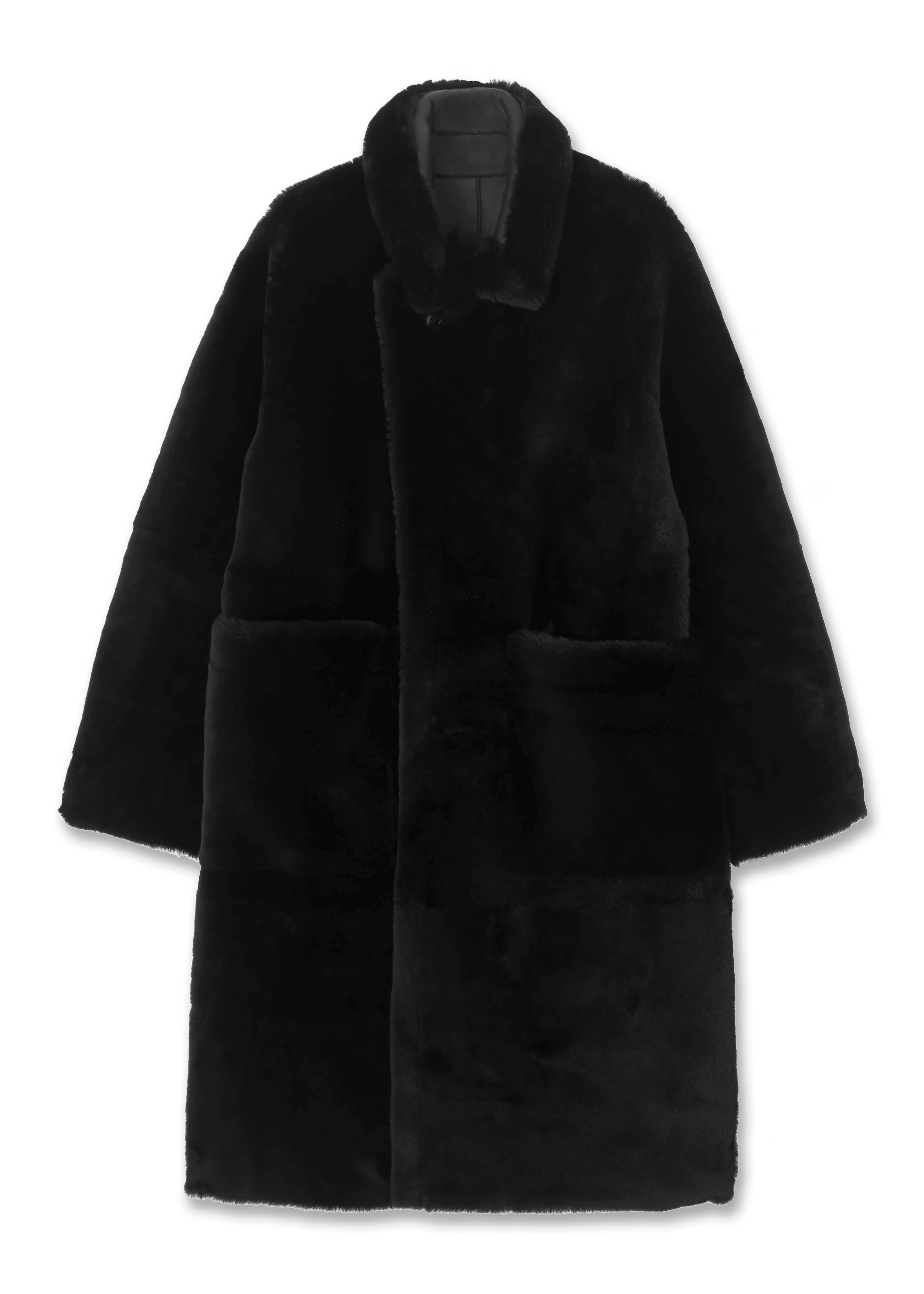 Luxe Shearling Coat Black