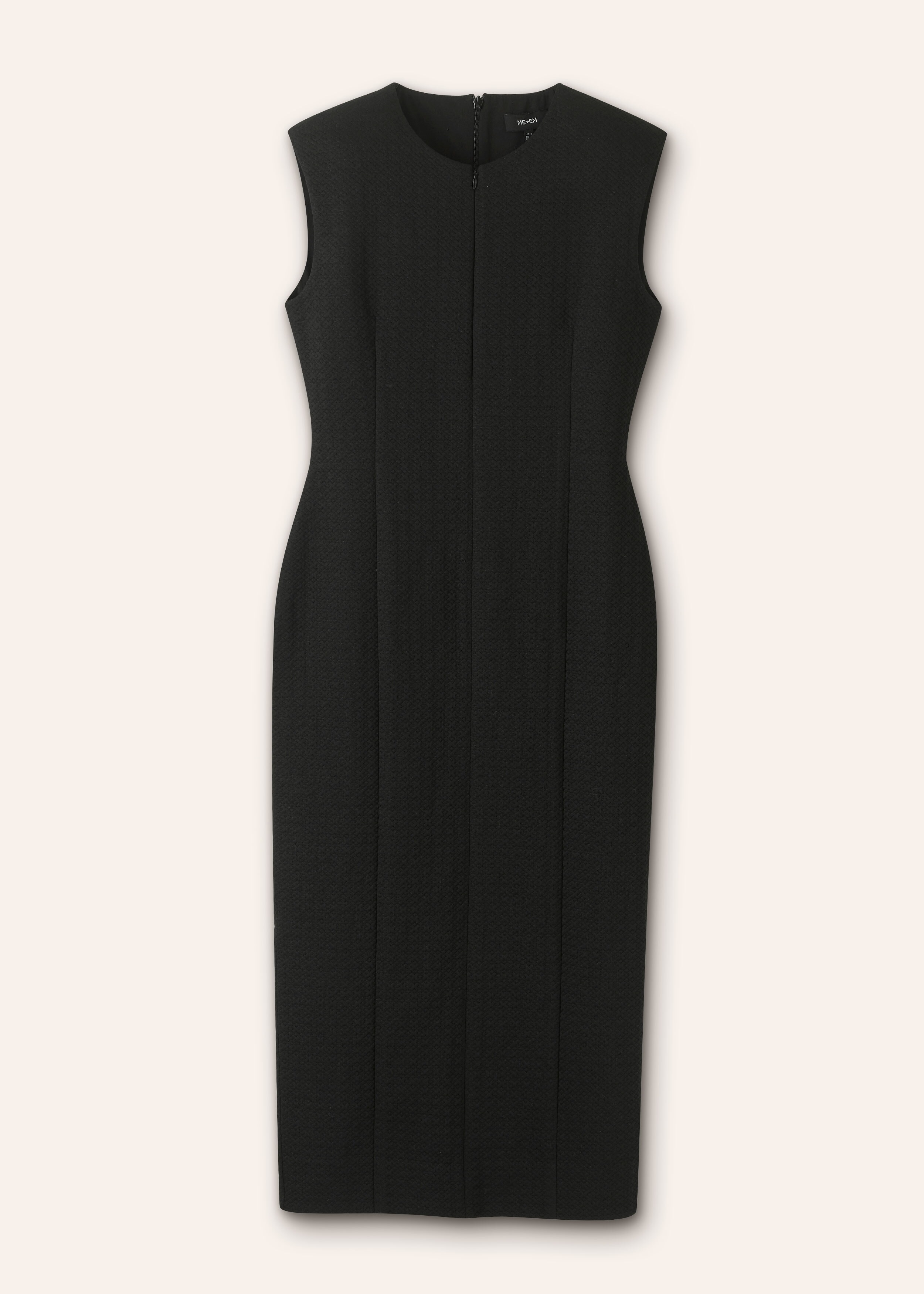 Travel Tailoring Sleeveless Pencil Dress Black