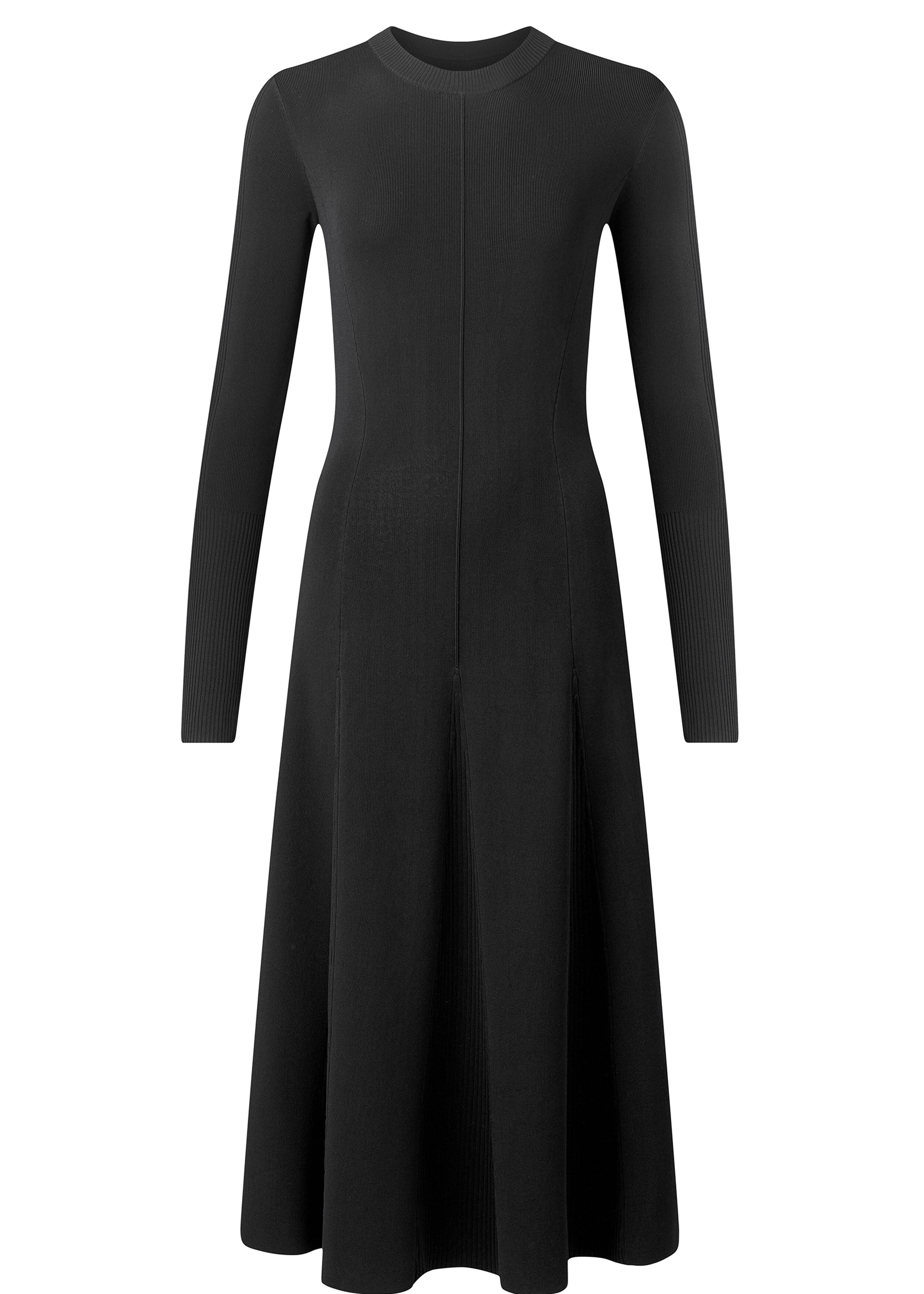 AM-PM Rayon Knit Fit + Flare Dress Black