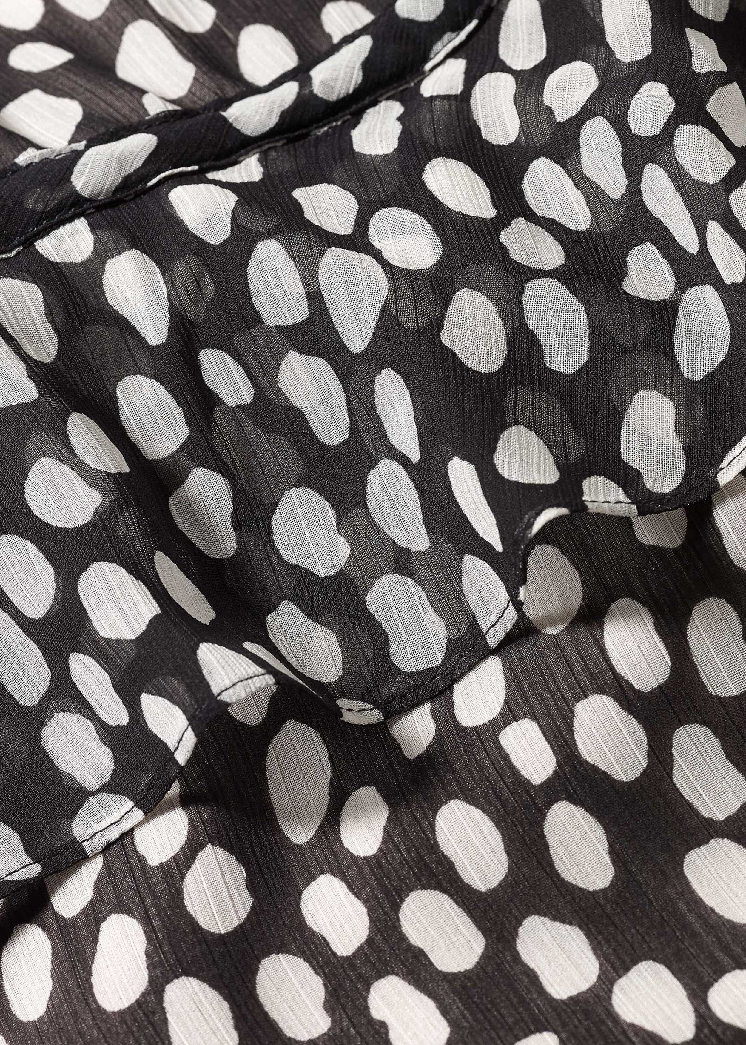 Large Dot Keyhole Dress + Tie Black/White