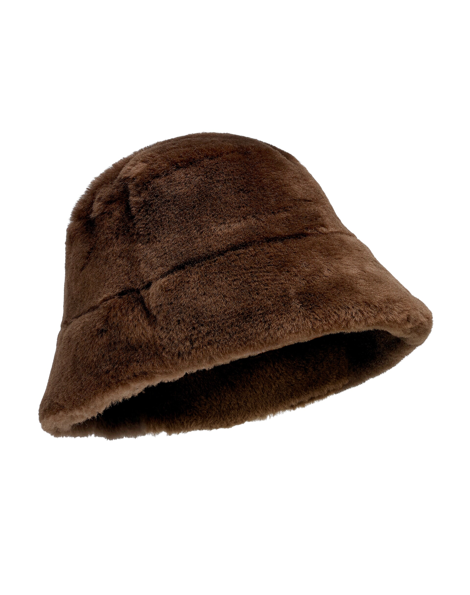 Shearling Bucket Hat Military Brown