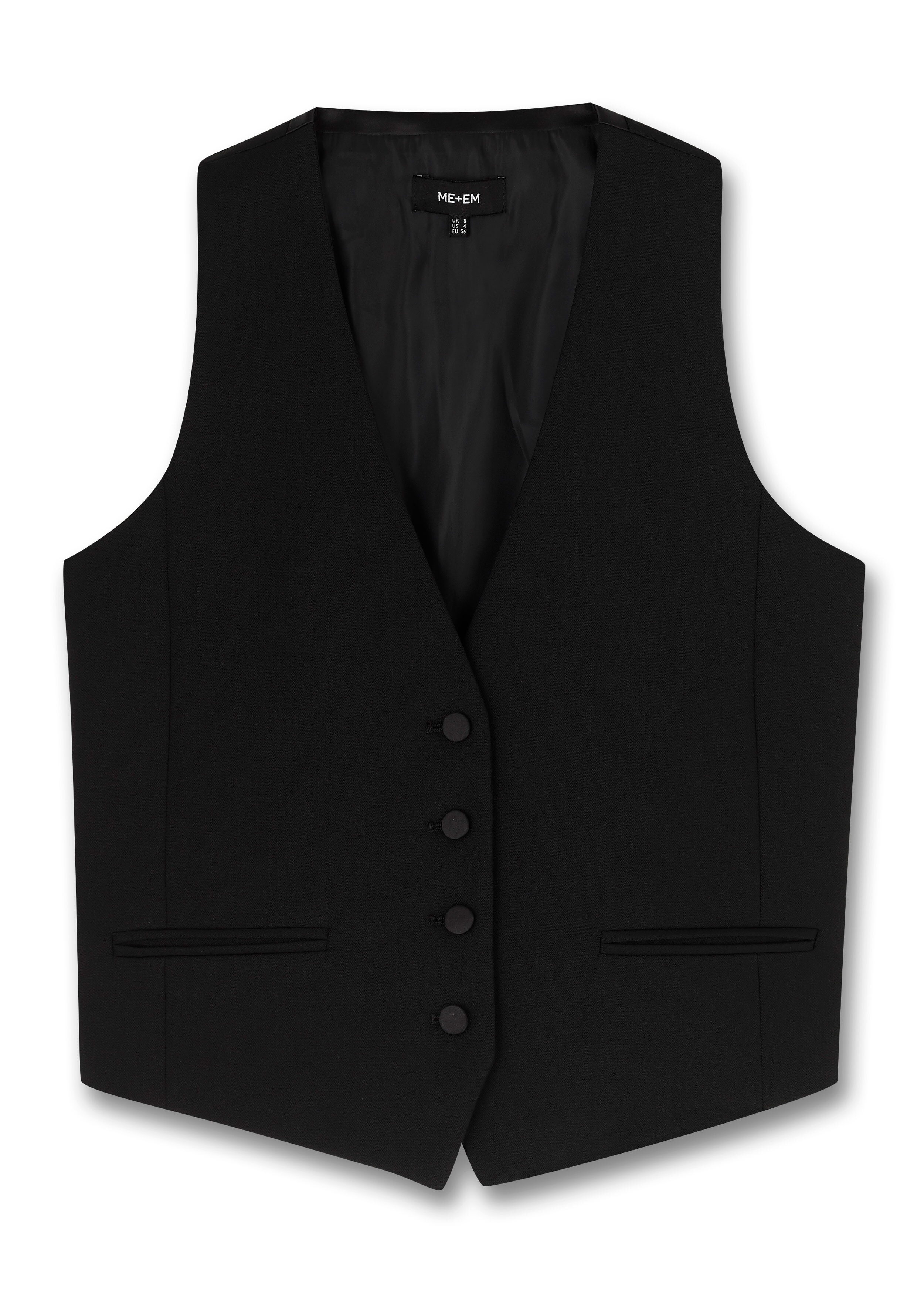 Forever Tux Tailored Vest Black