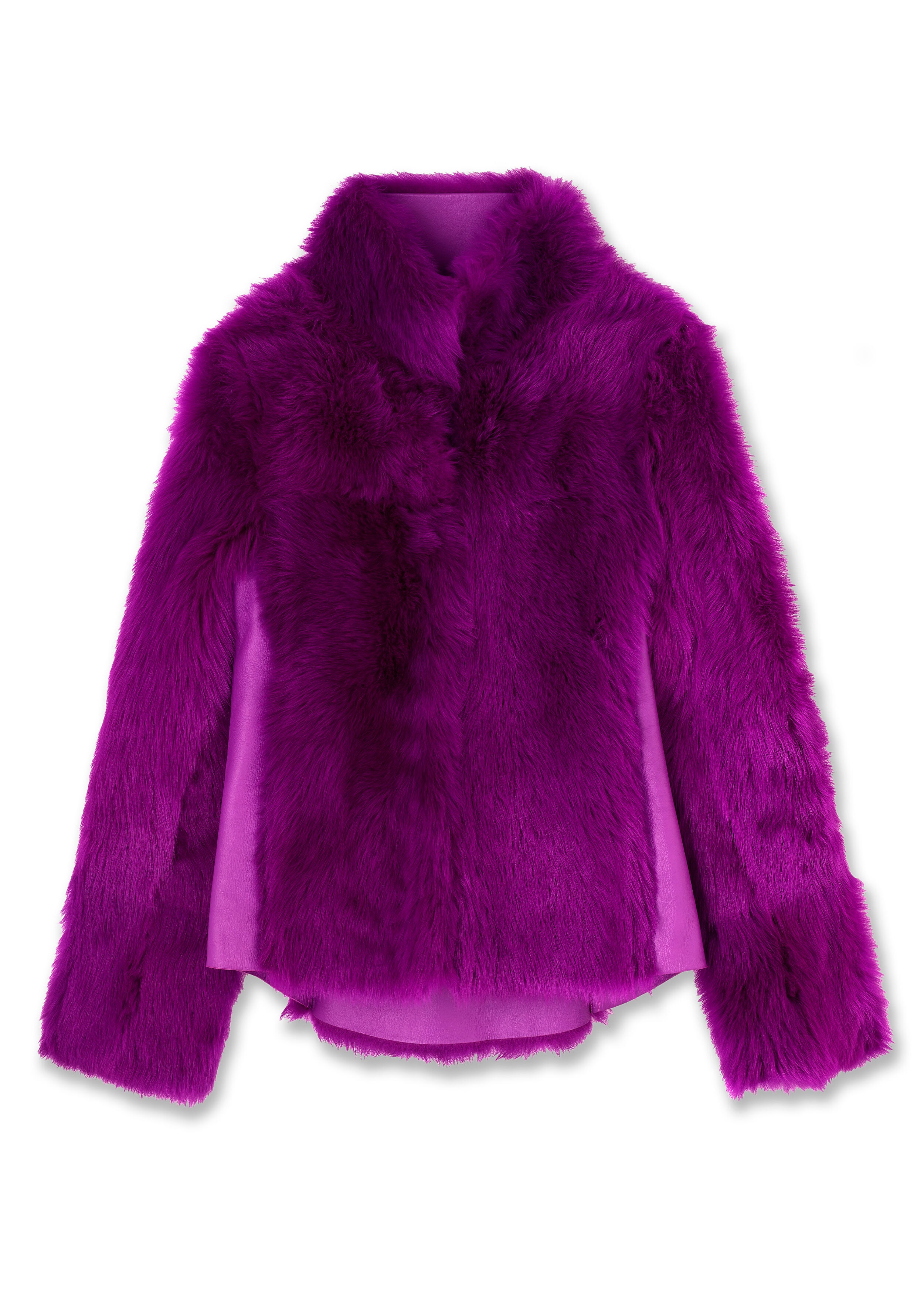 Statement Toscana Shearling Jacket Deep Pink