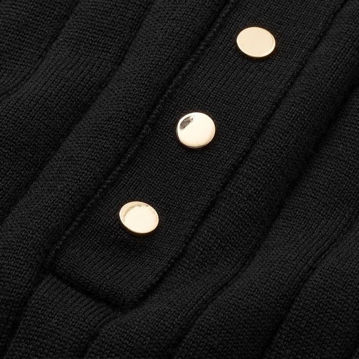 Lightweight Merino Silk Knit Shirt Black