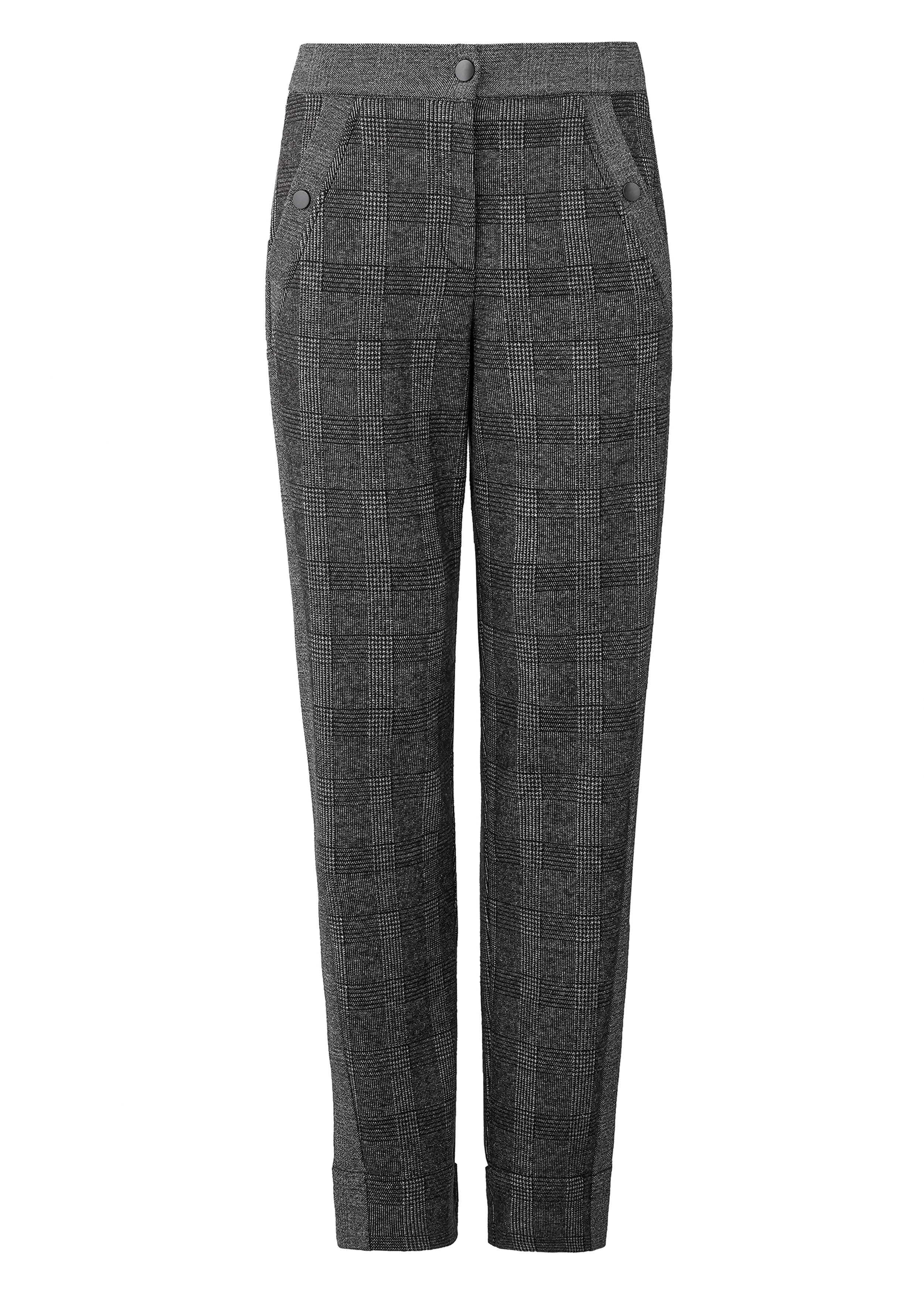 Check Tapered Trouser Charcoal
