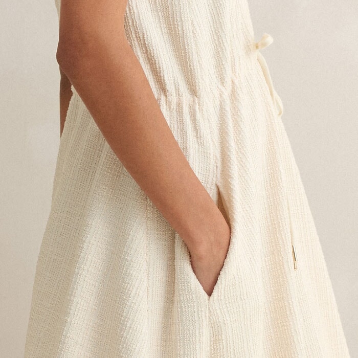 Textured Maxi Dress Cream