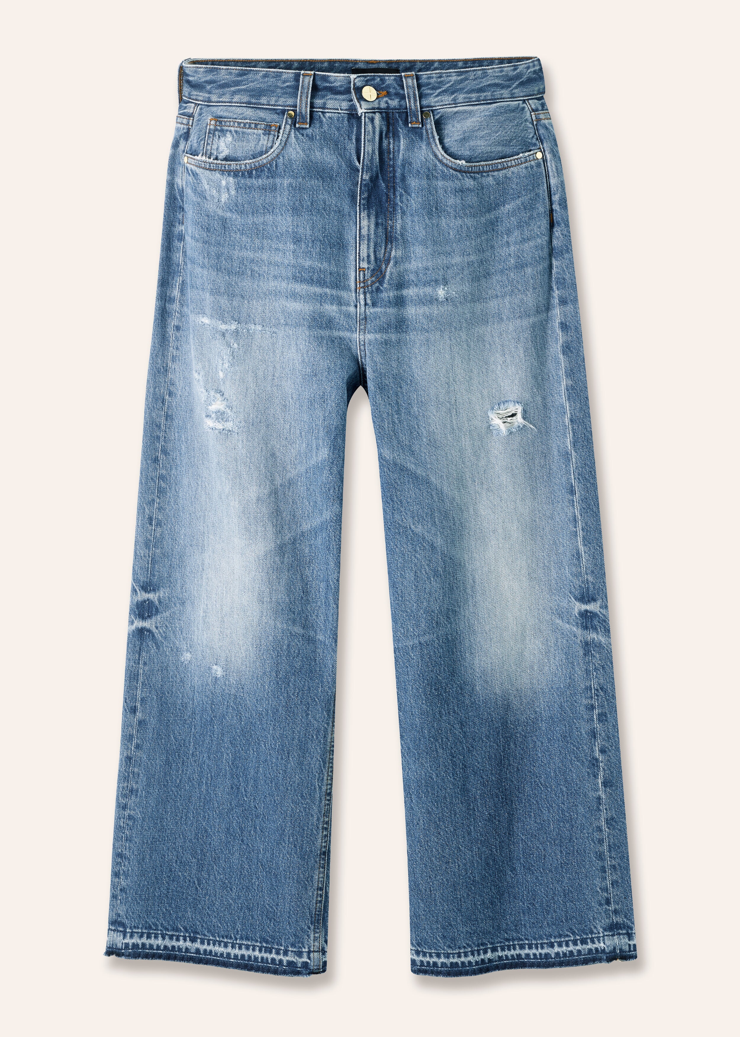 Low-Rise Baggy Crop Jean Authentic Mid Wash