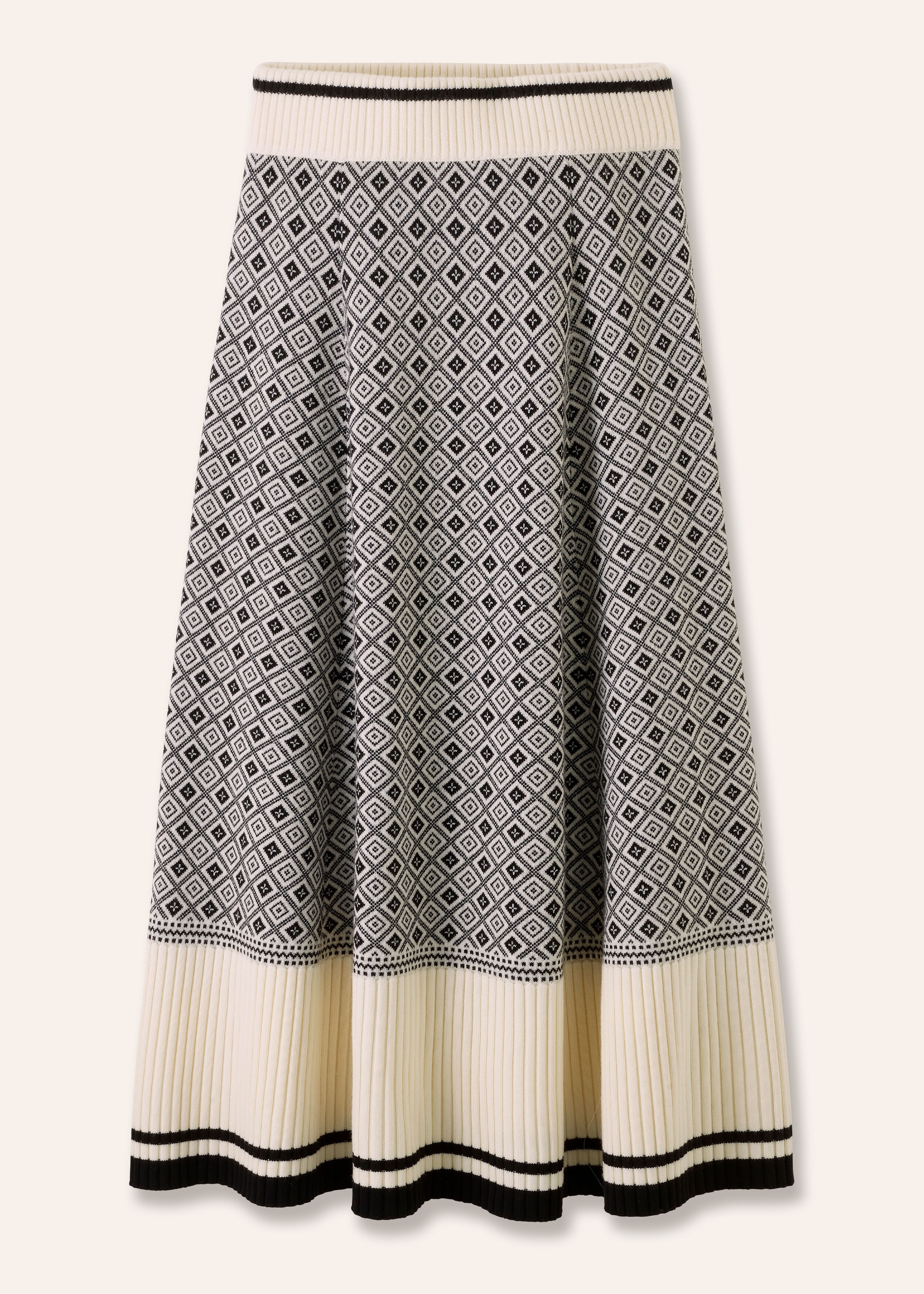 Monogram Jacquard Denim A-Line Skirt - Ready-to-Wear 1A9NK8